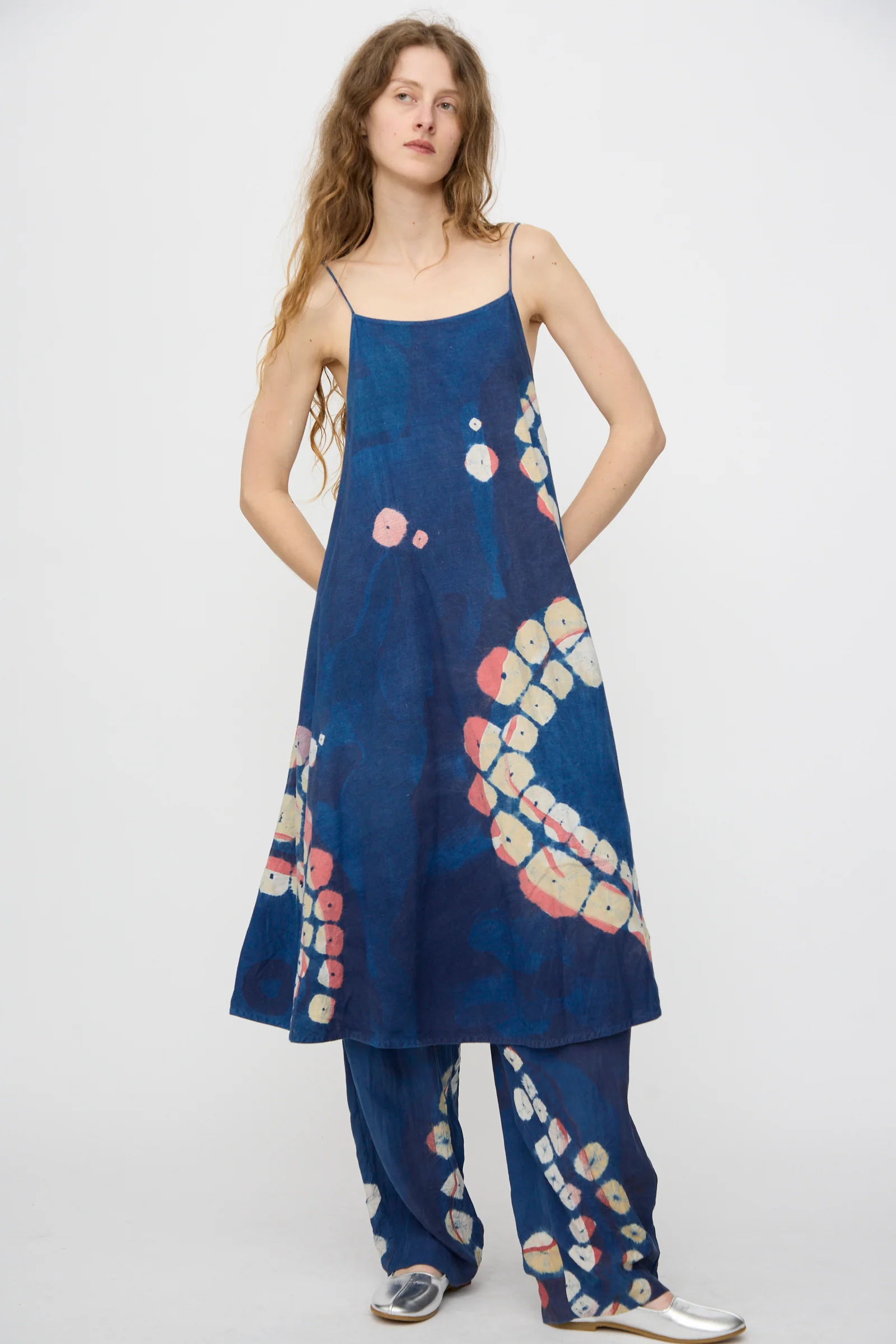 Cotton Keelo Dress in Indigo - Image 4