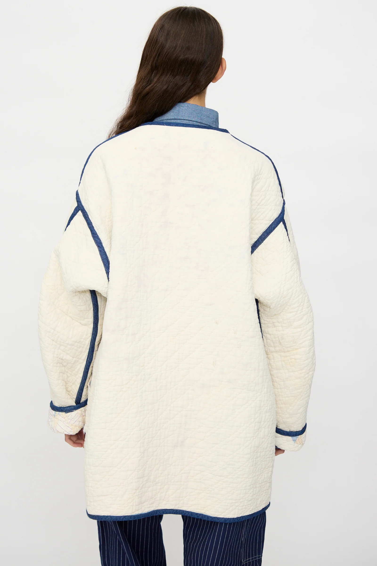 Vintage Quilt Coat in Red and Blue - Image 8