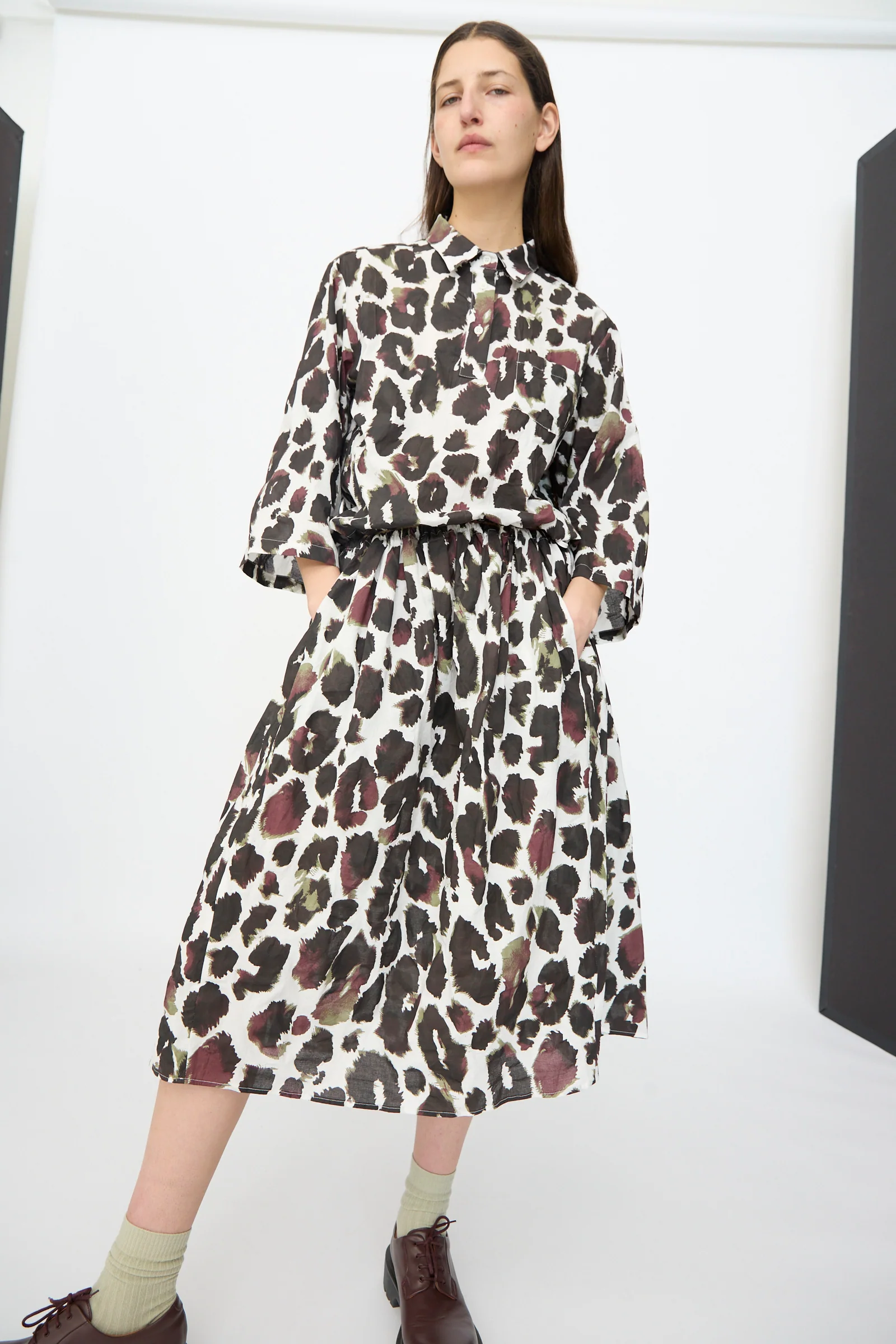 Bloom Skirt in White with Print - Image 2