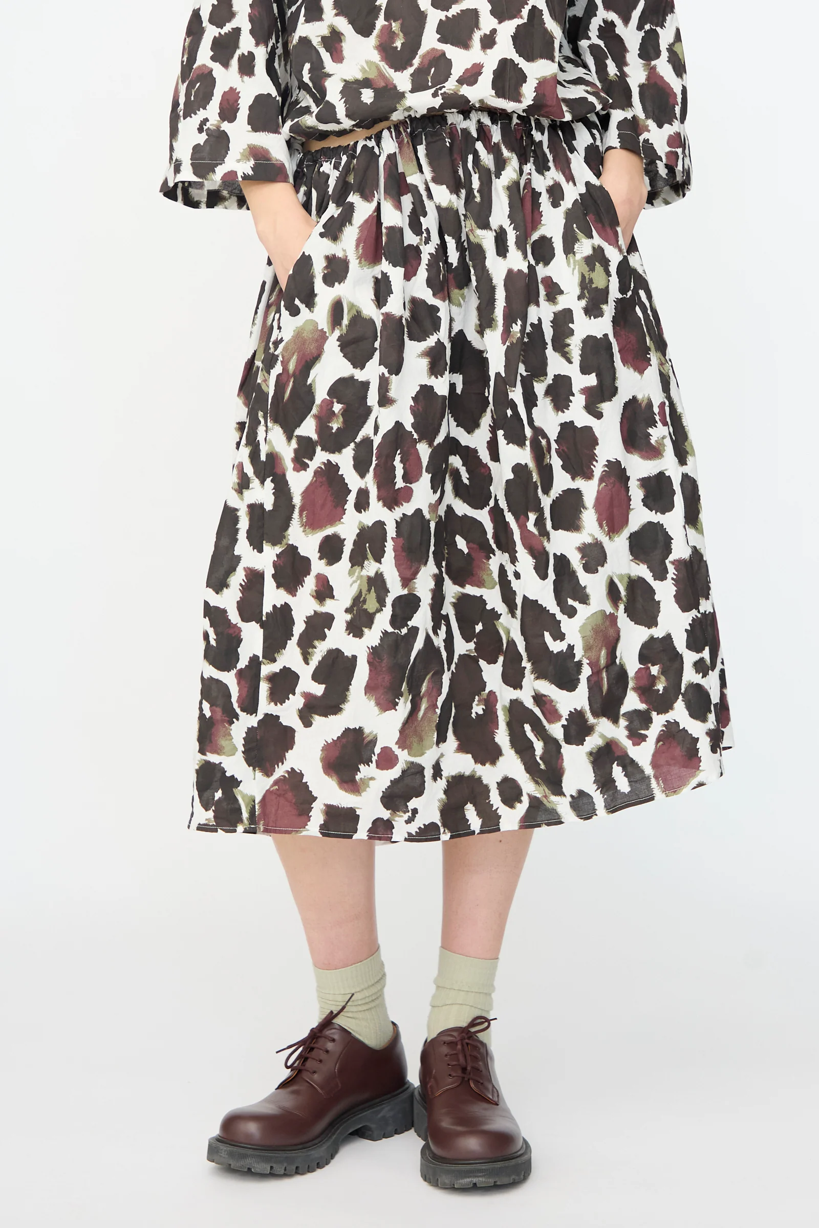 Bloom Skirt in White with Print - Image 3