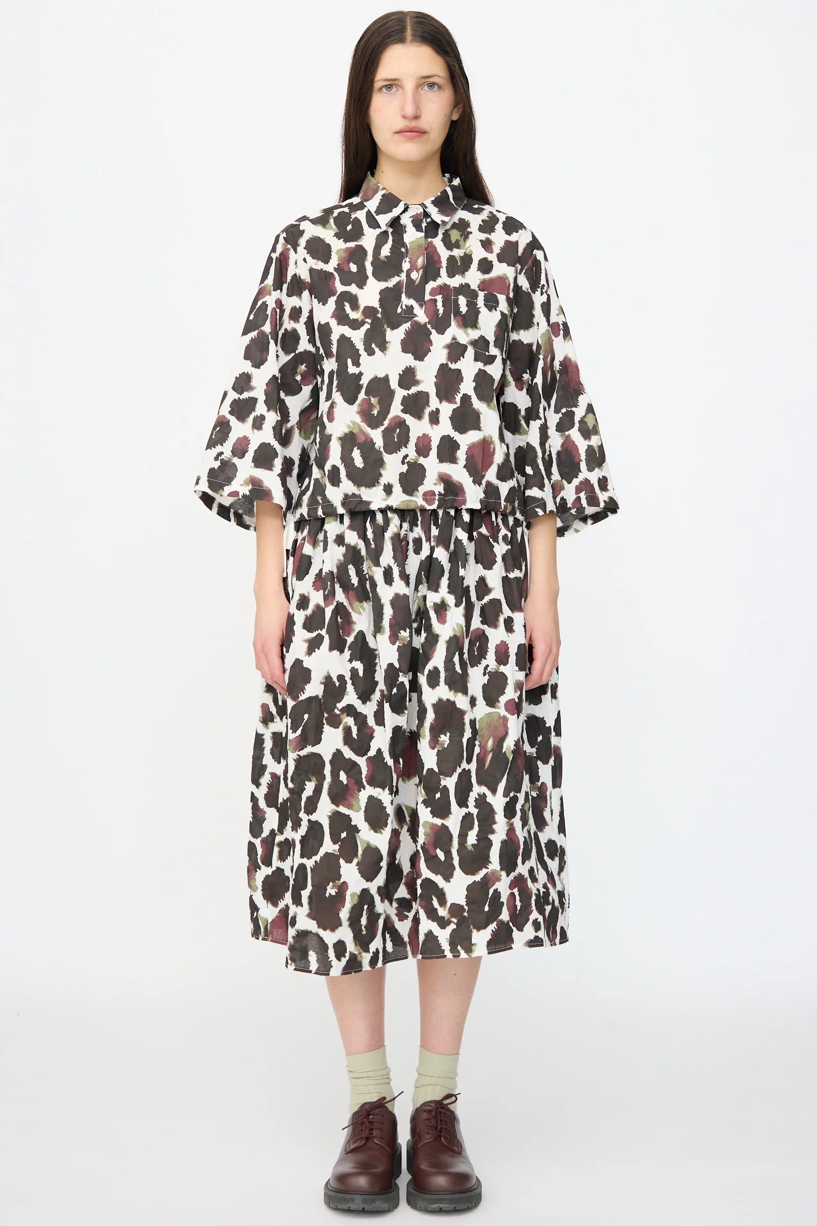 Joyeux Top in White with Print - Image 3