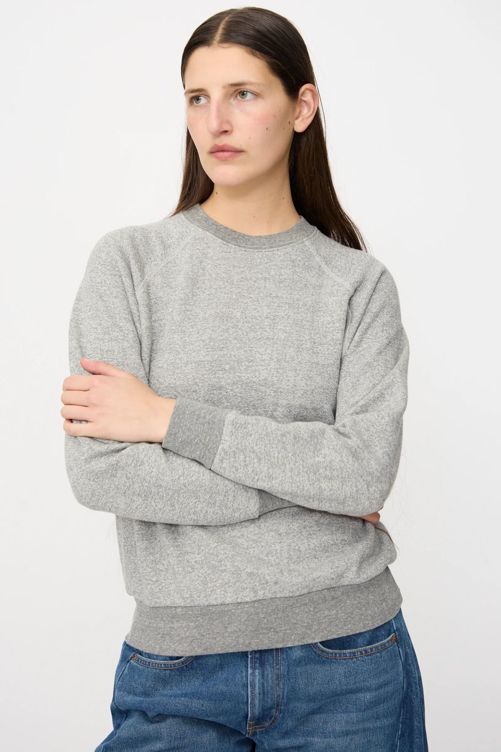 Crewneck Sweatshirt in Heather Grey - Image 4