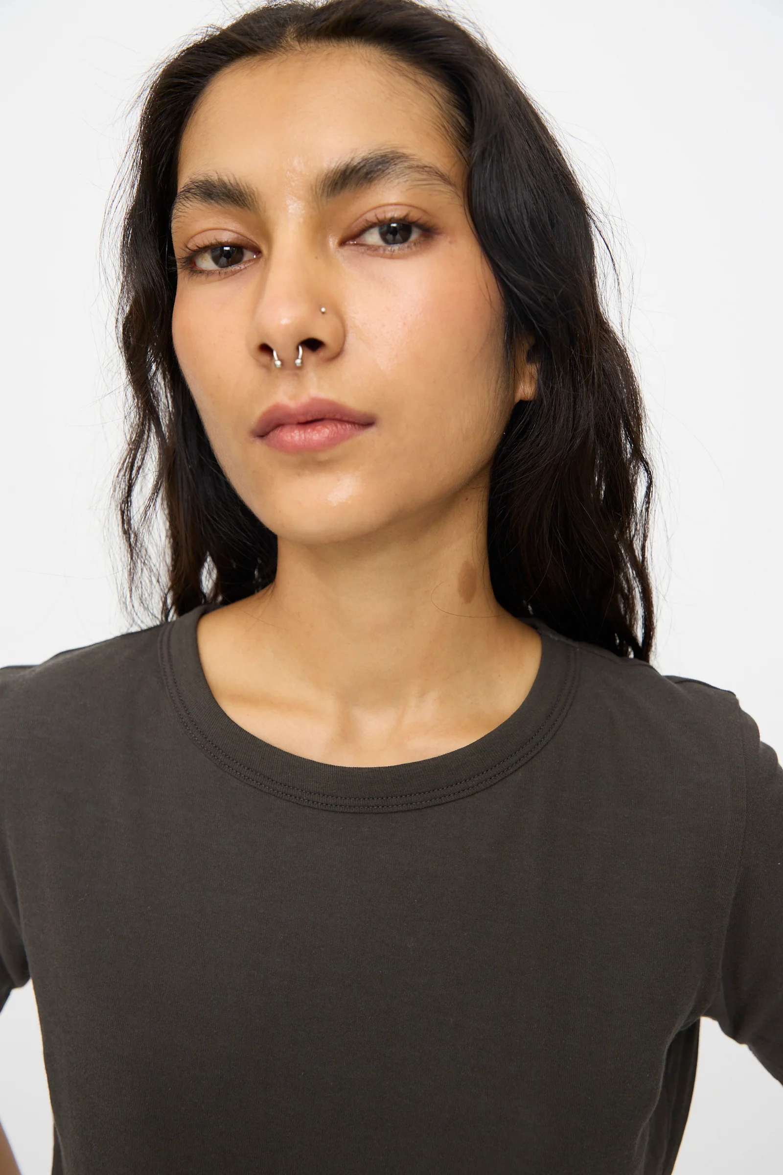 Double Tee in Dark Grey and Light Blue - Image 3