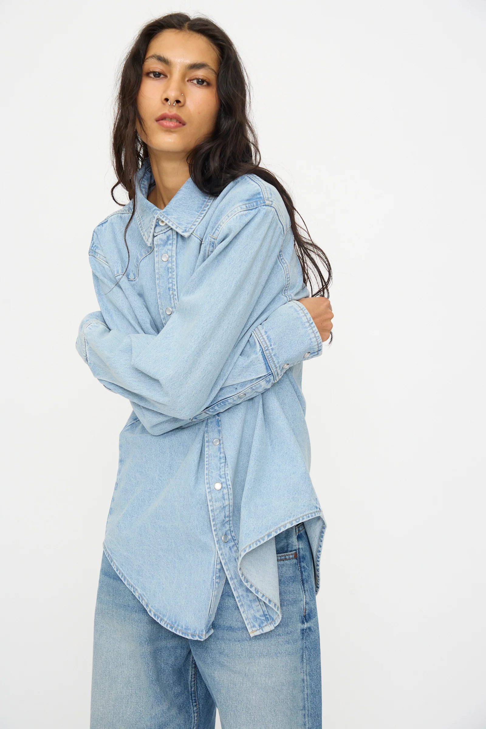 Liv Western Shirt in Park Wash - Image 6