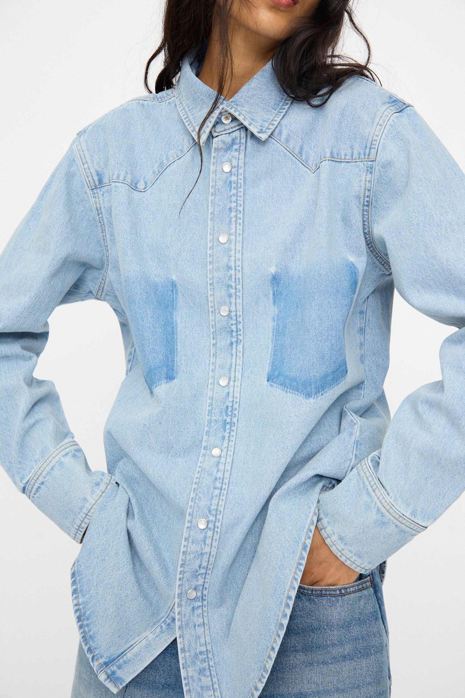 Liv Western Shirt in Park Wash - Image 7