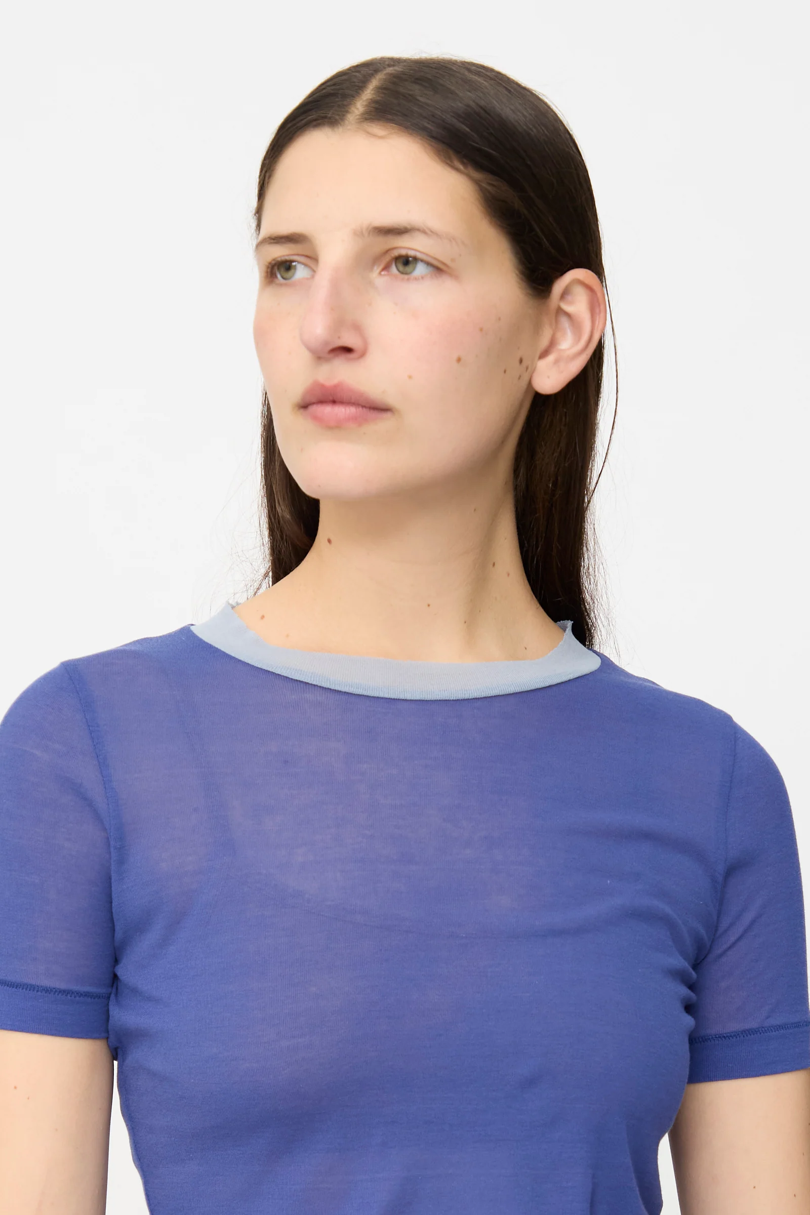 Ringer Tee in Bright Blue - Image 3