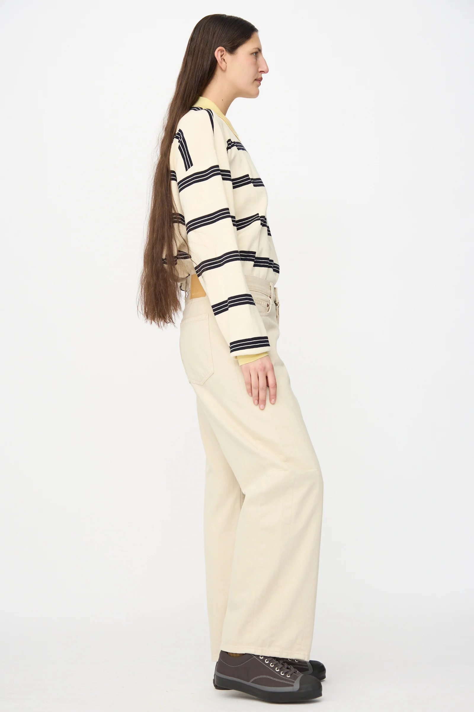 Slim Lasso Jean in Chalk Overdye - Image 4