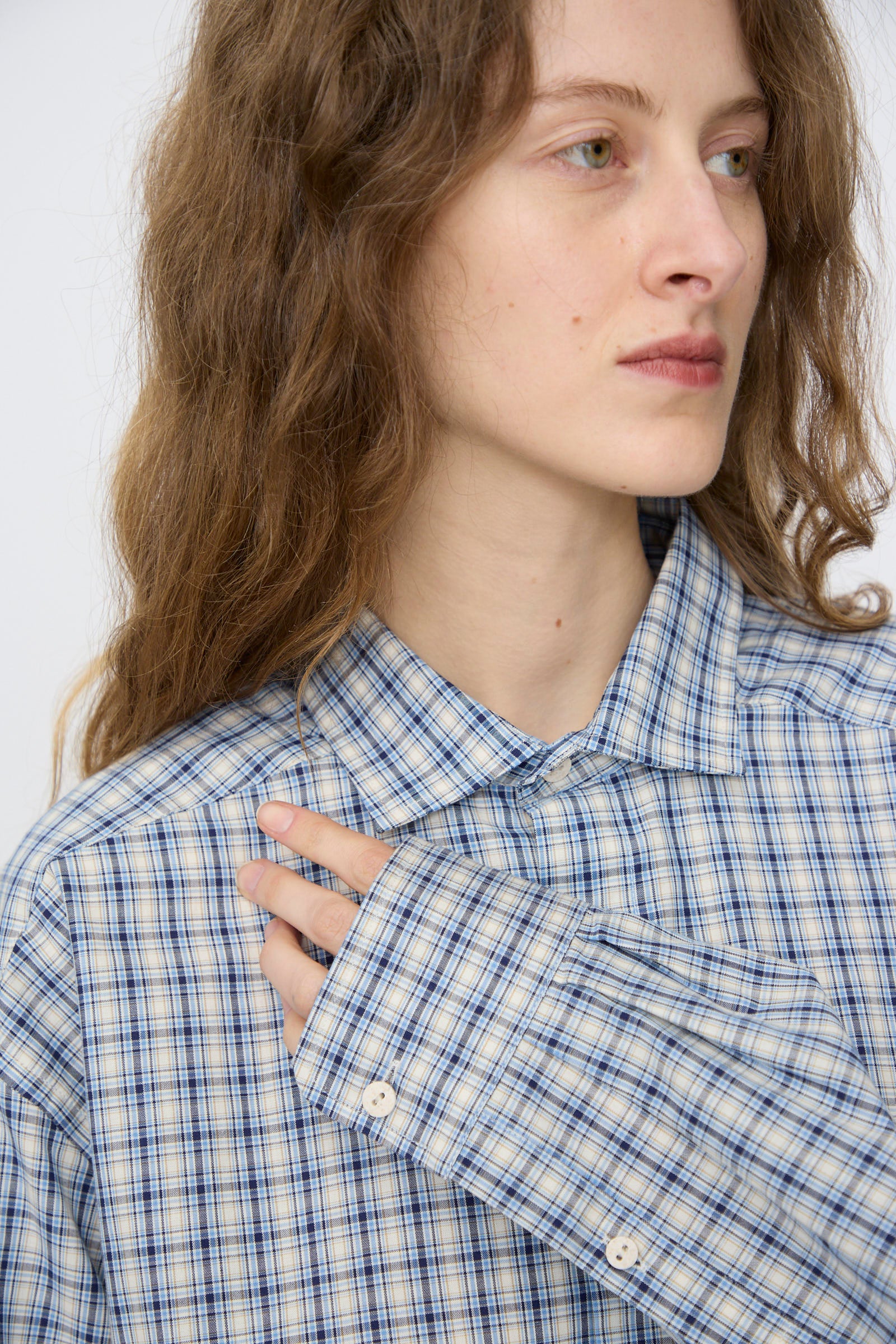 Claude Shirt in Blue Check - Image 3