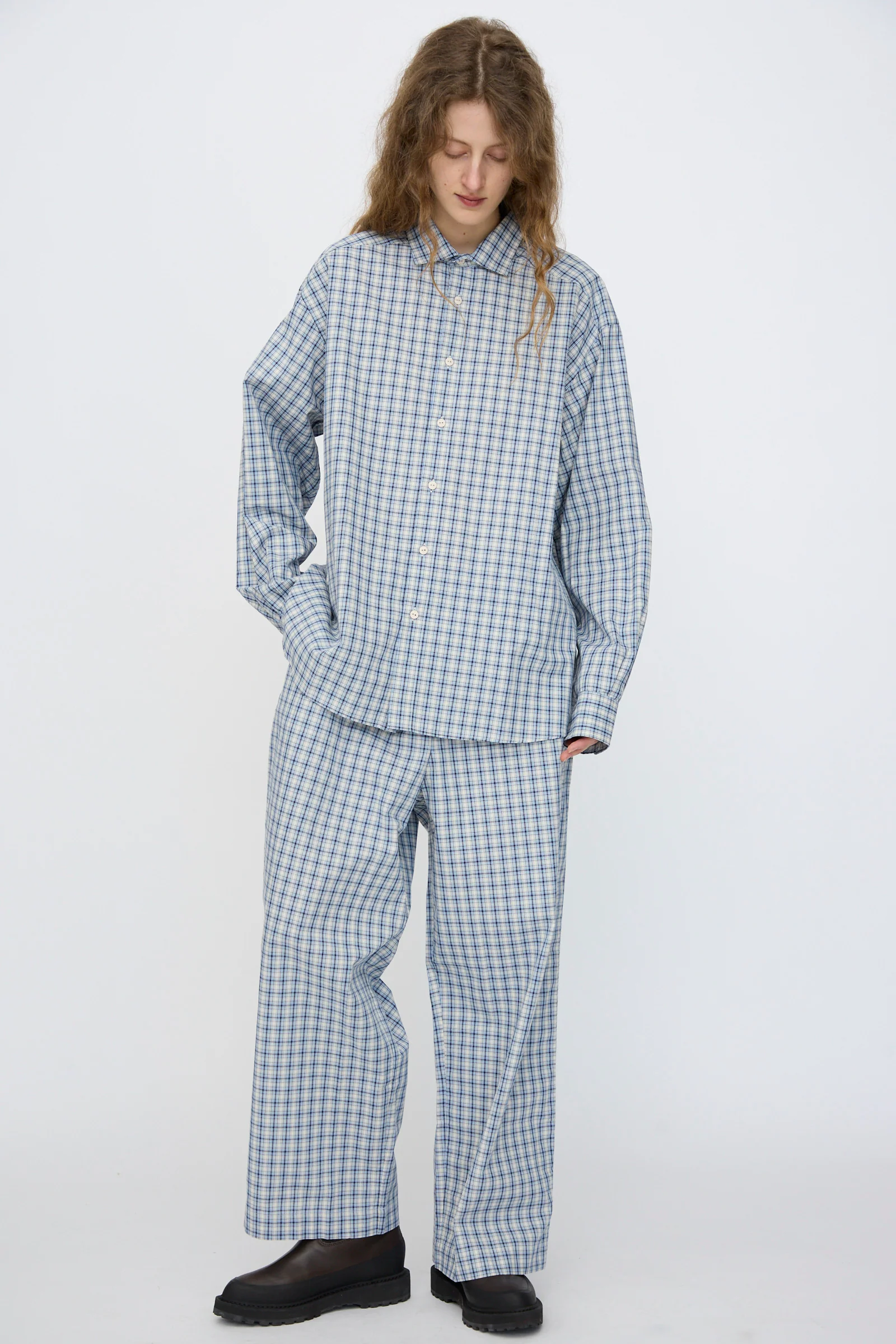Claude Shirt in Blue Check - Image 5