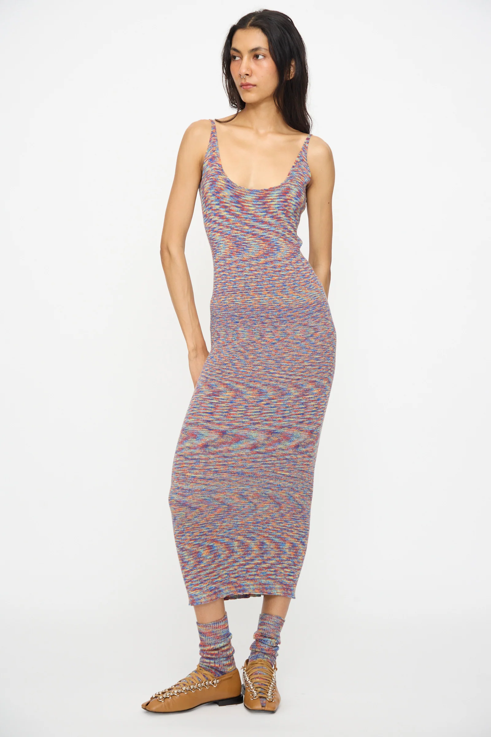 Flute Dress in Multicolored - Image 4
