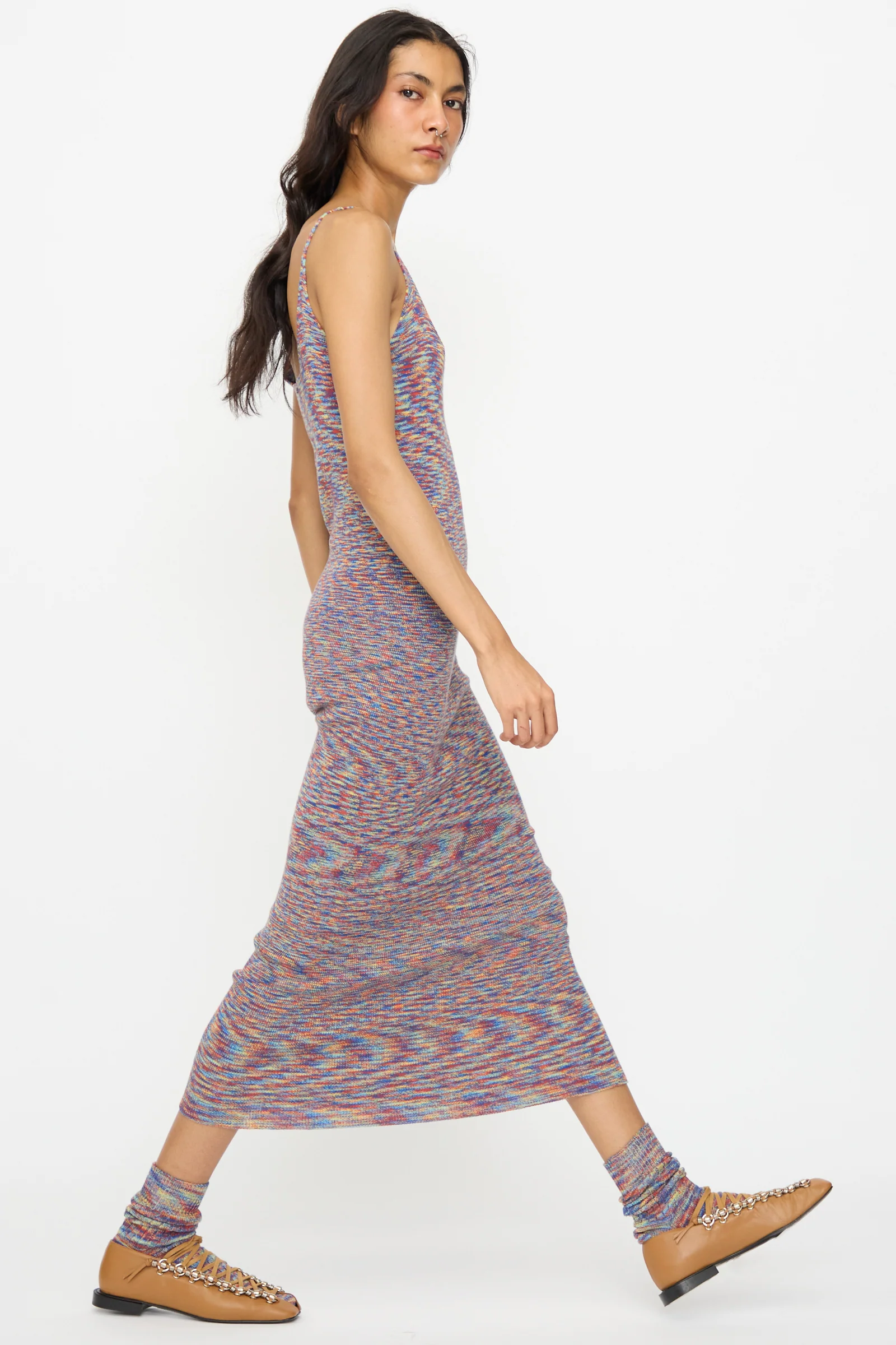Flute Dress in Multicolored - Image 5