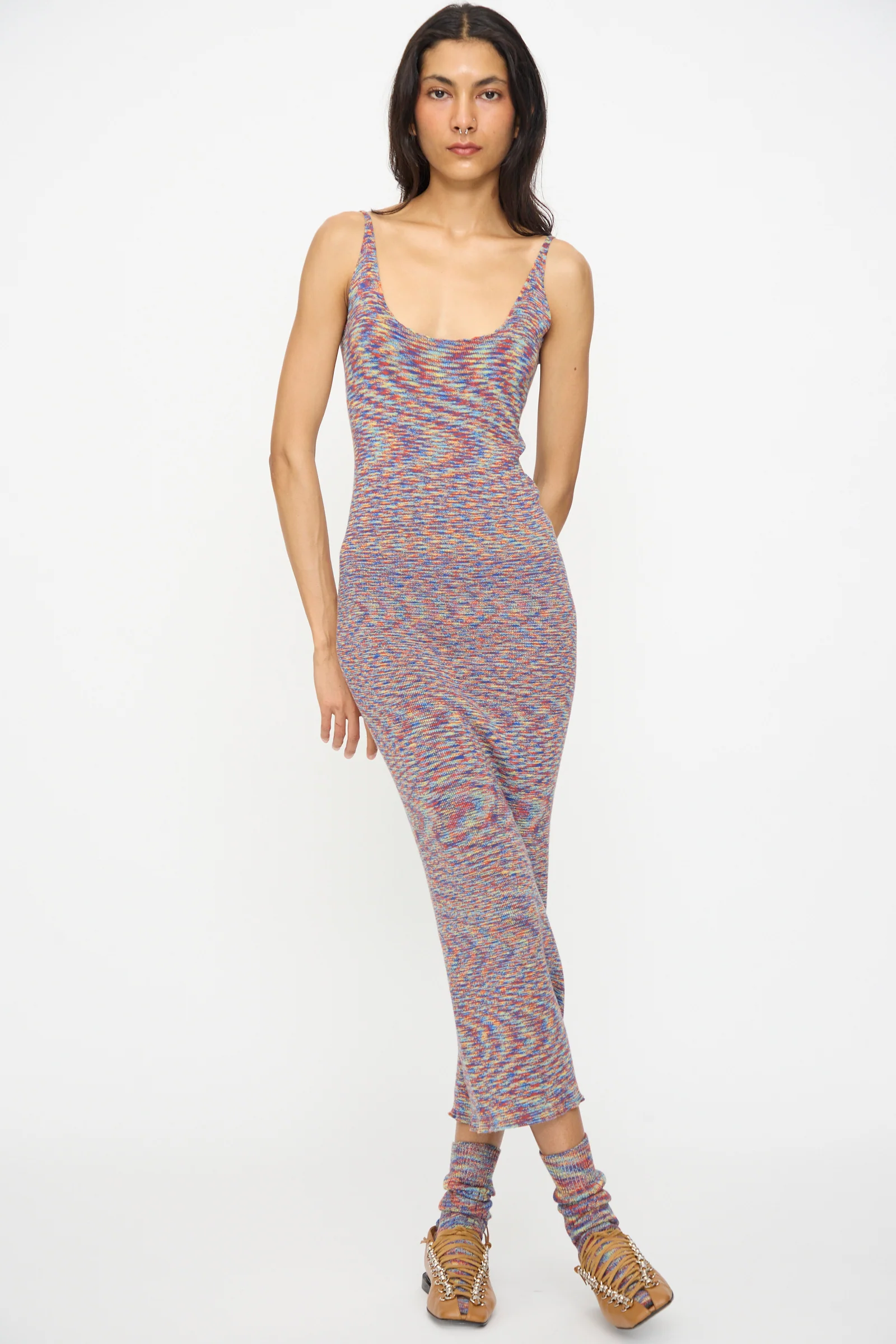 Flute Dress in Multicolored - Image 7