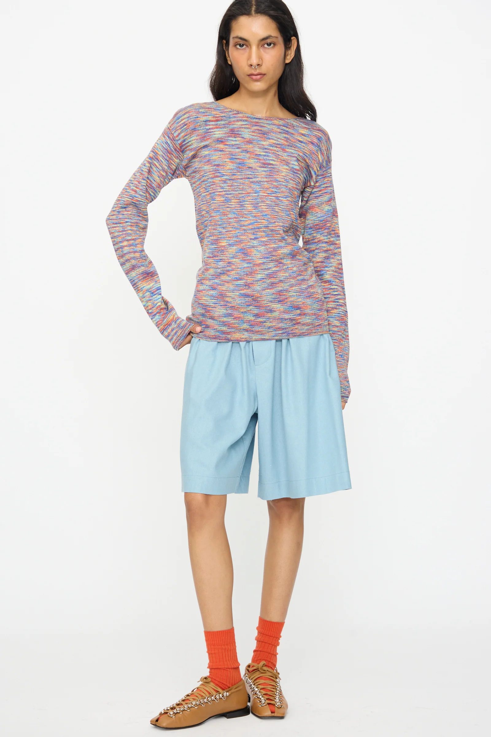 Flute Long Sleeve in Multicolored - Image 5