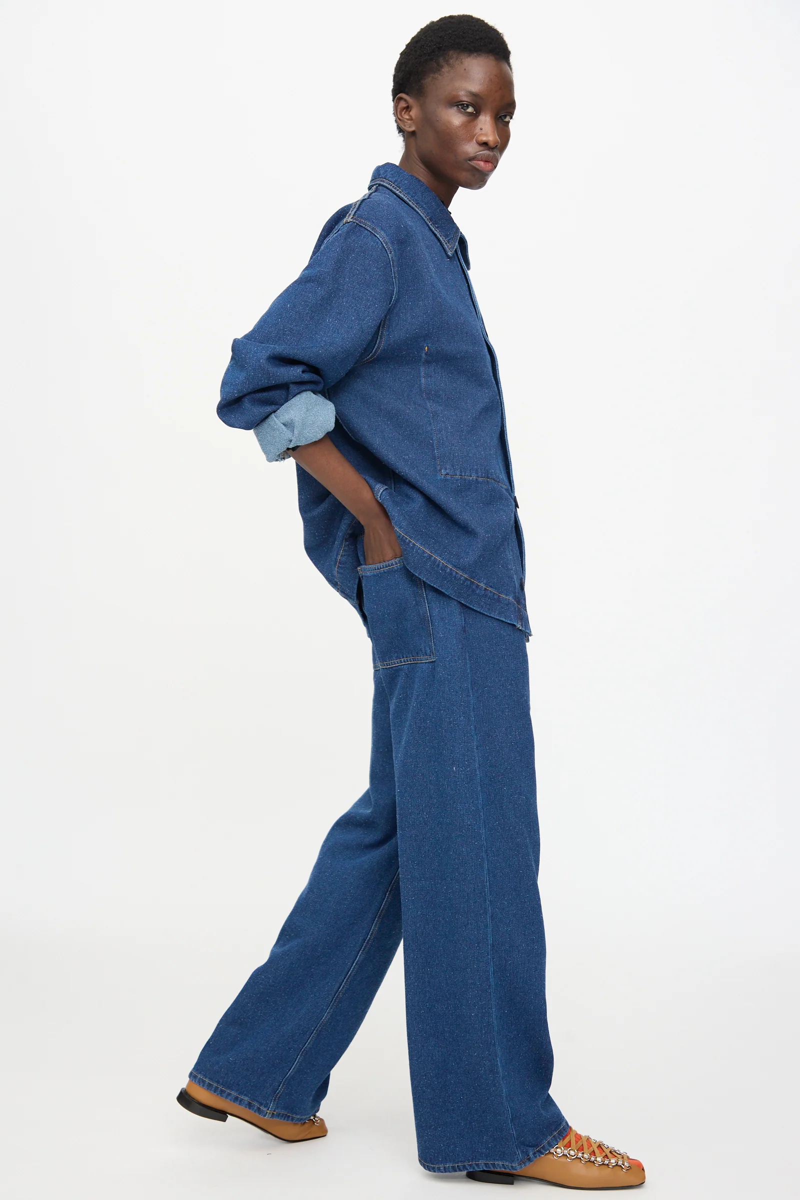 Grass Pants in Indigo Blue Wash - Image 4