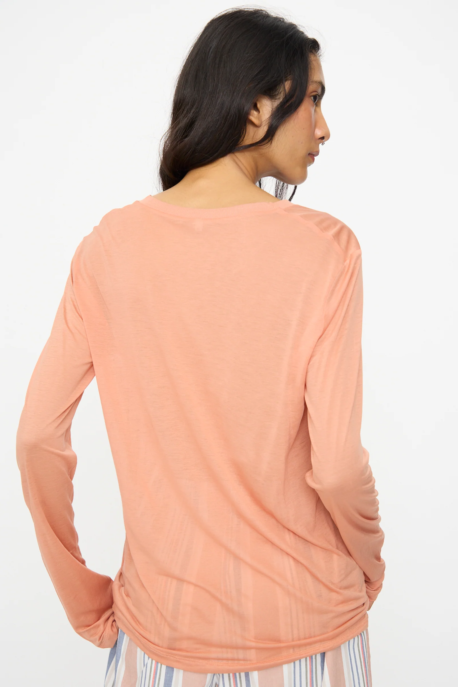 Long Sleeve Tee in Branch Terracotta - Image 6