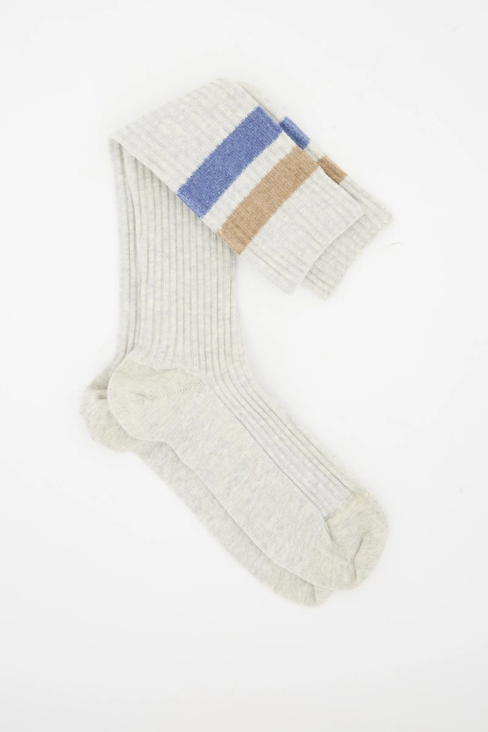 Race Knee Socks in Grey Melange
