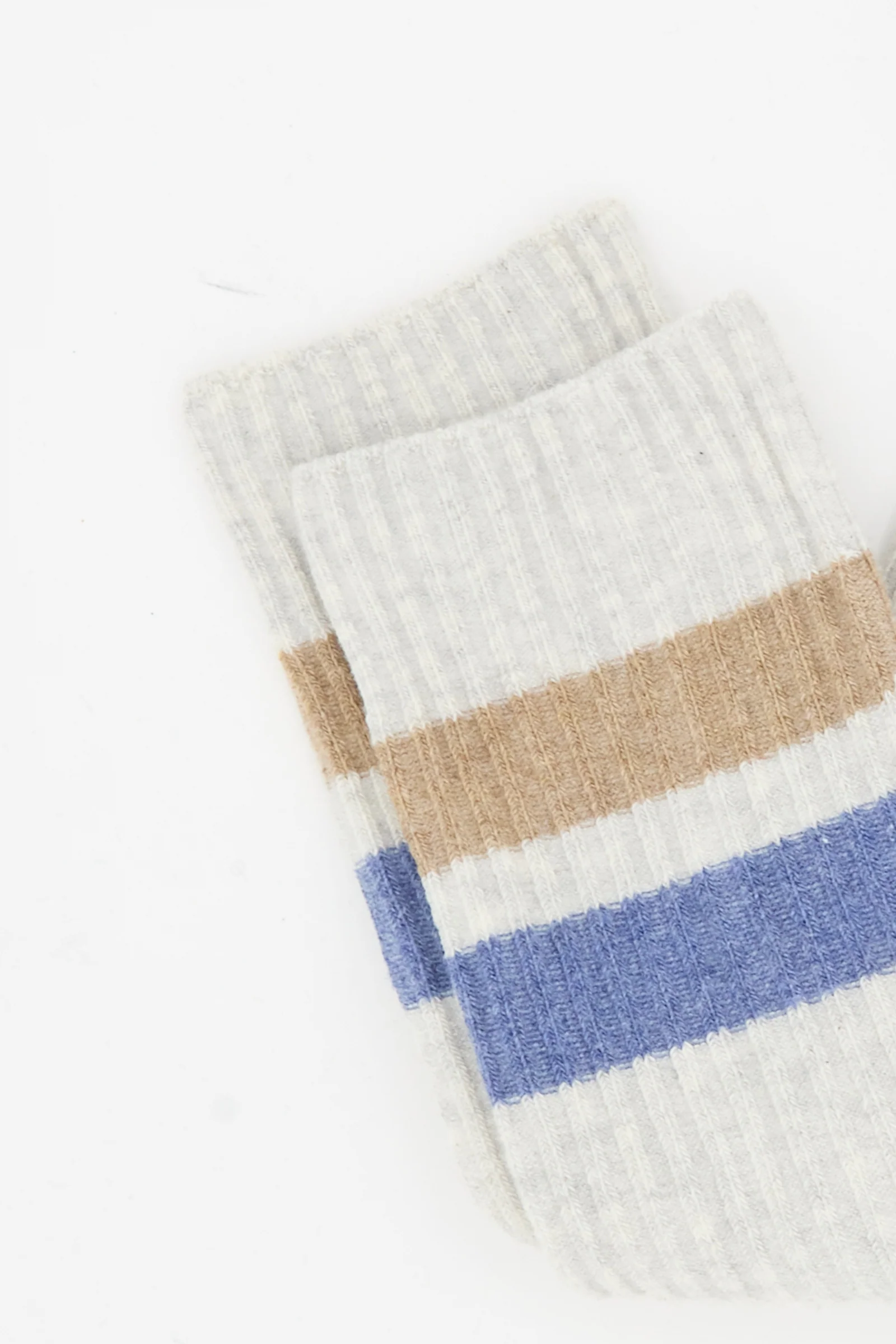 Race Knee Socks in Grey Melange - Image 2