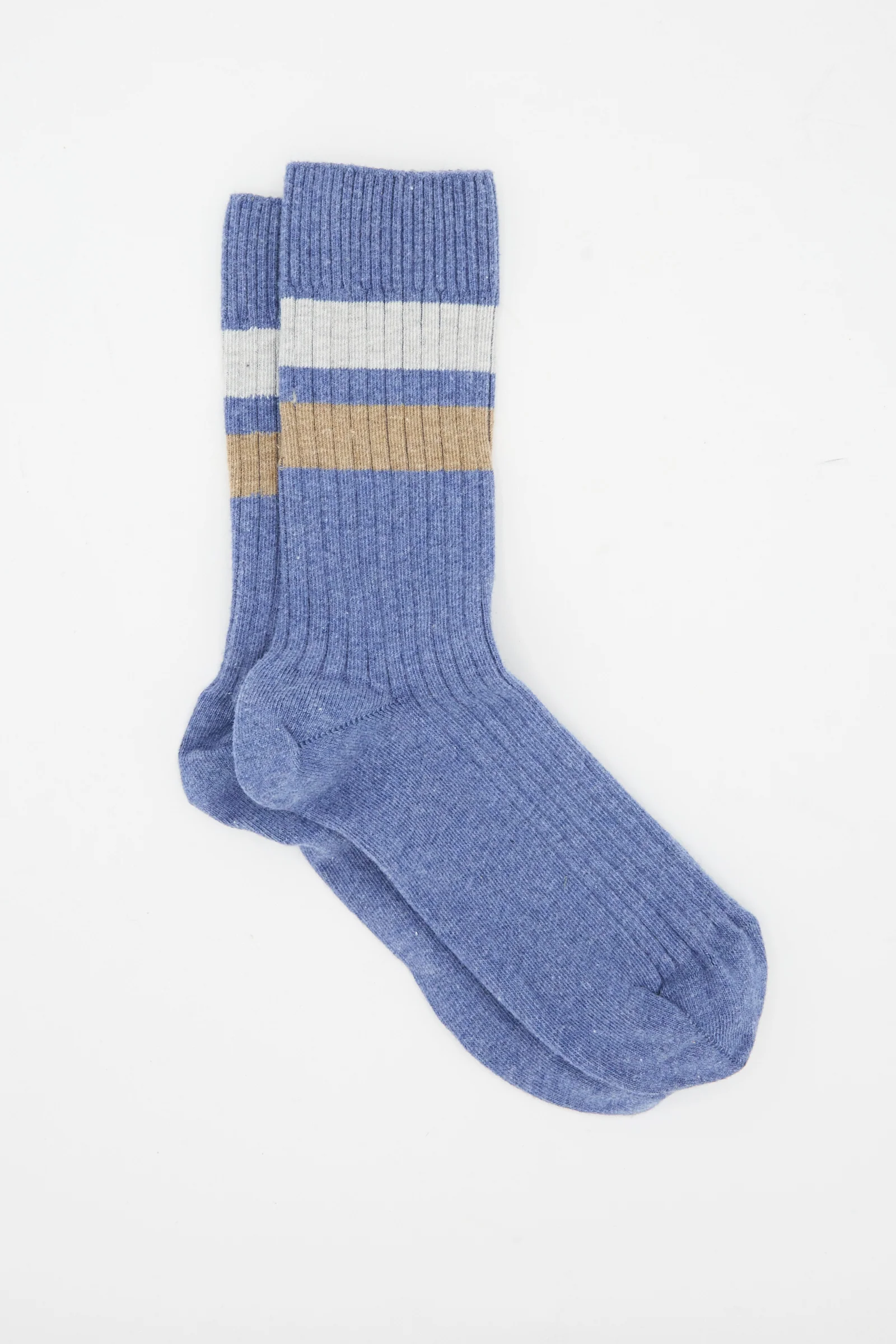 Race Overankle Socks in Blue Melange