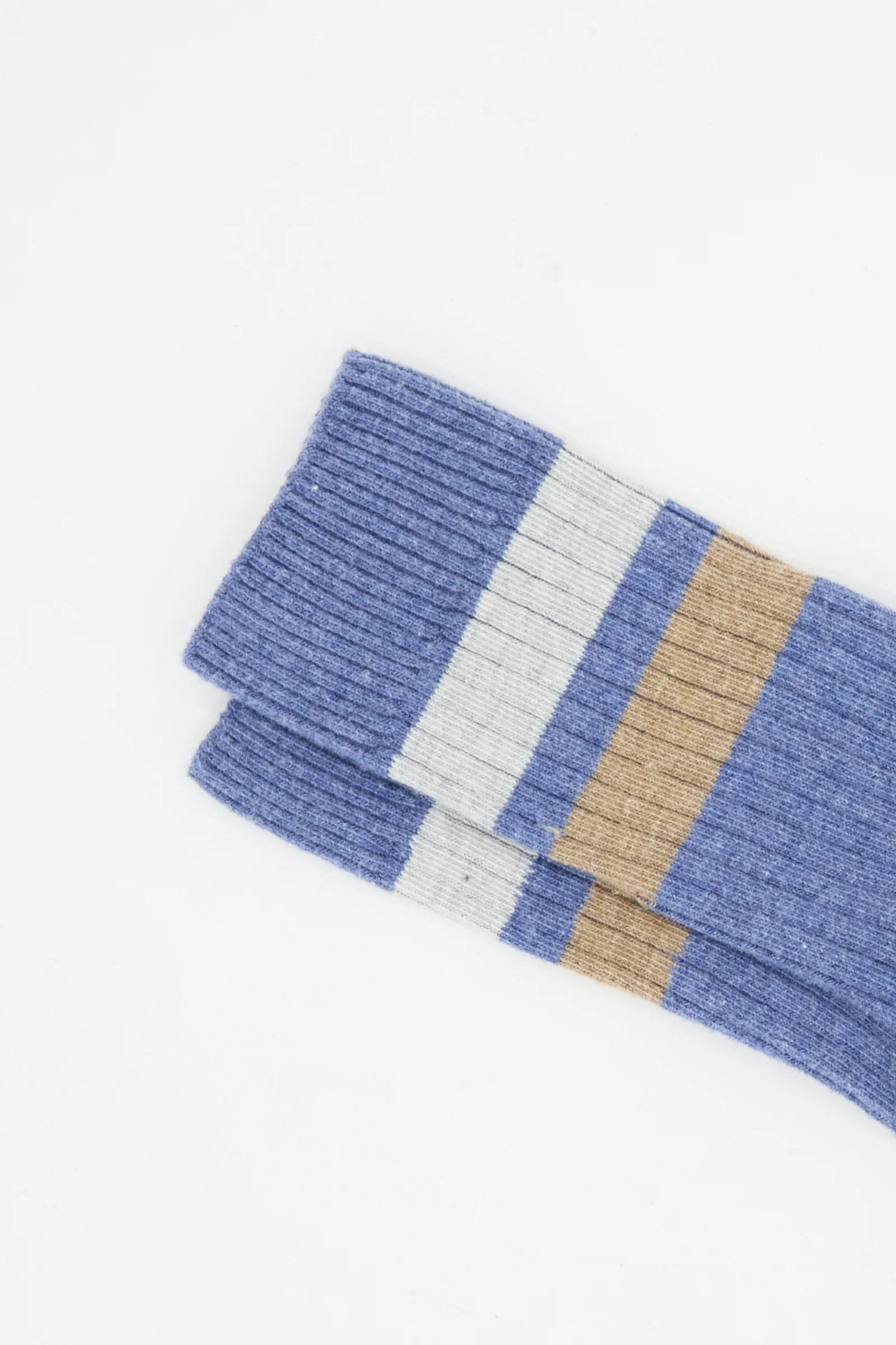 Race Overankle Socks in Blue Melange - Image 2