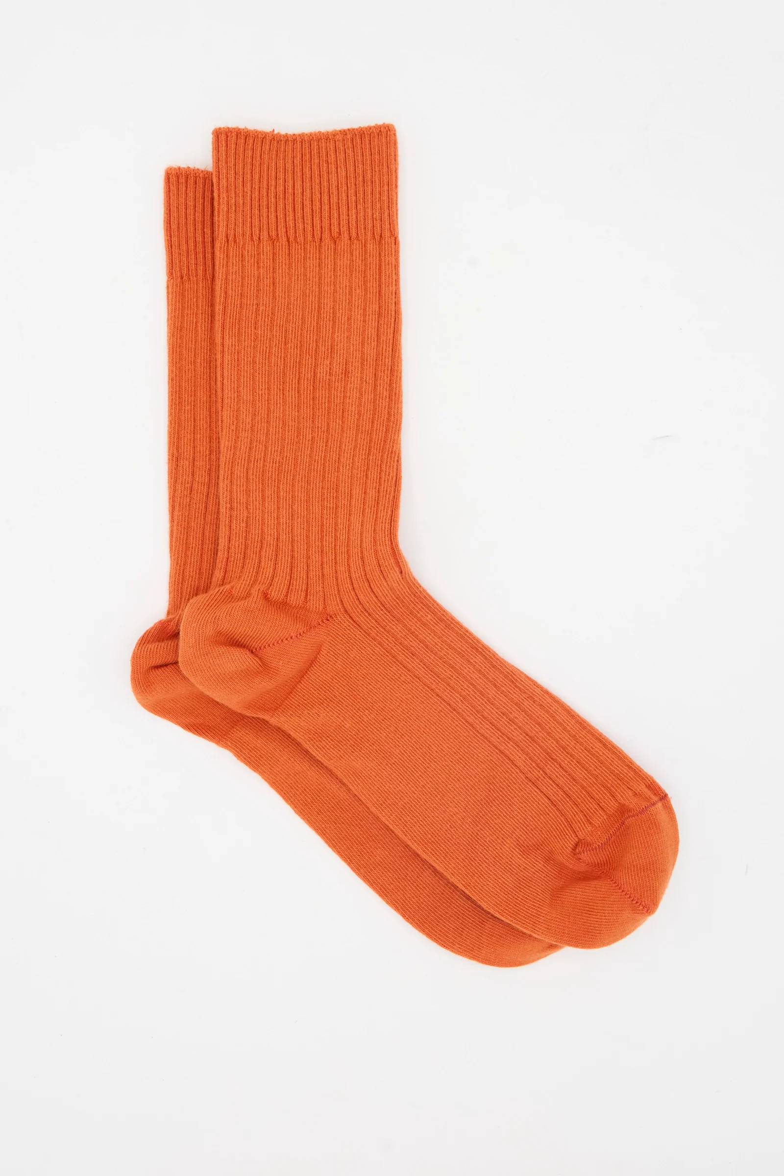 Rib Overankle Socks in Scopa Red