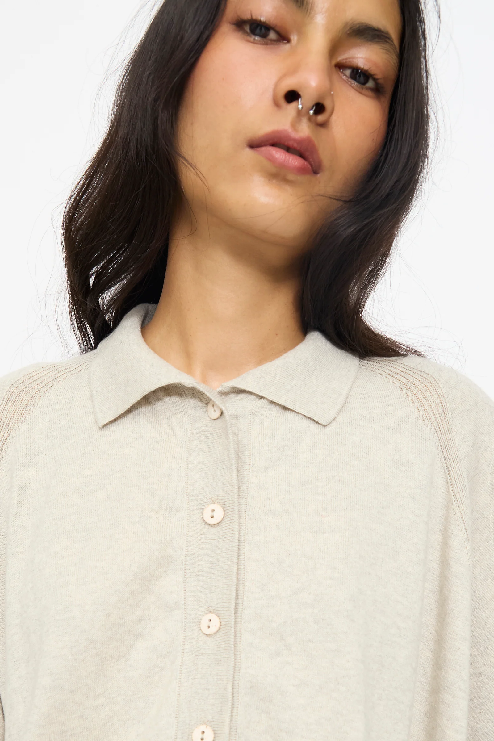 Soar Polo in Grey Melange - Image 3