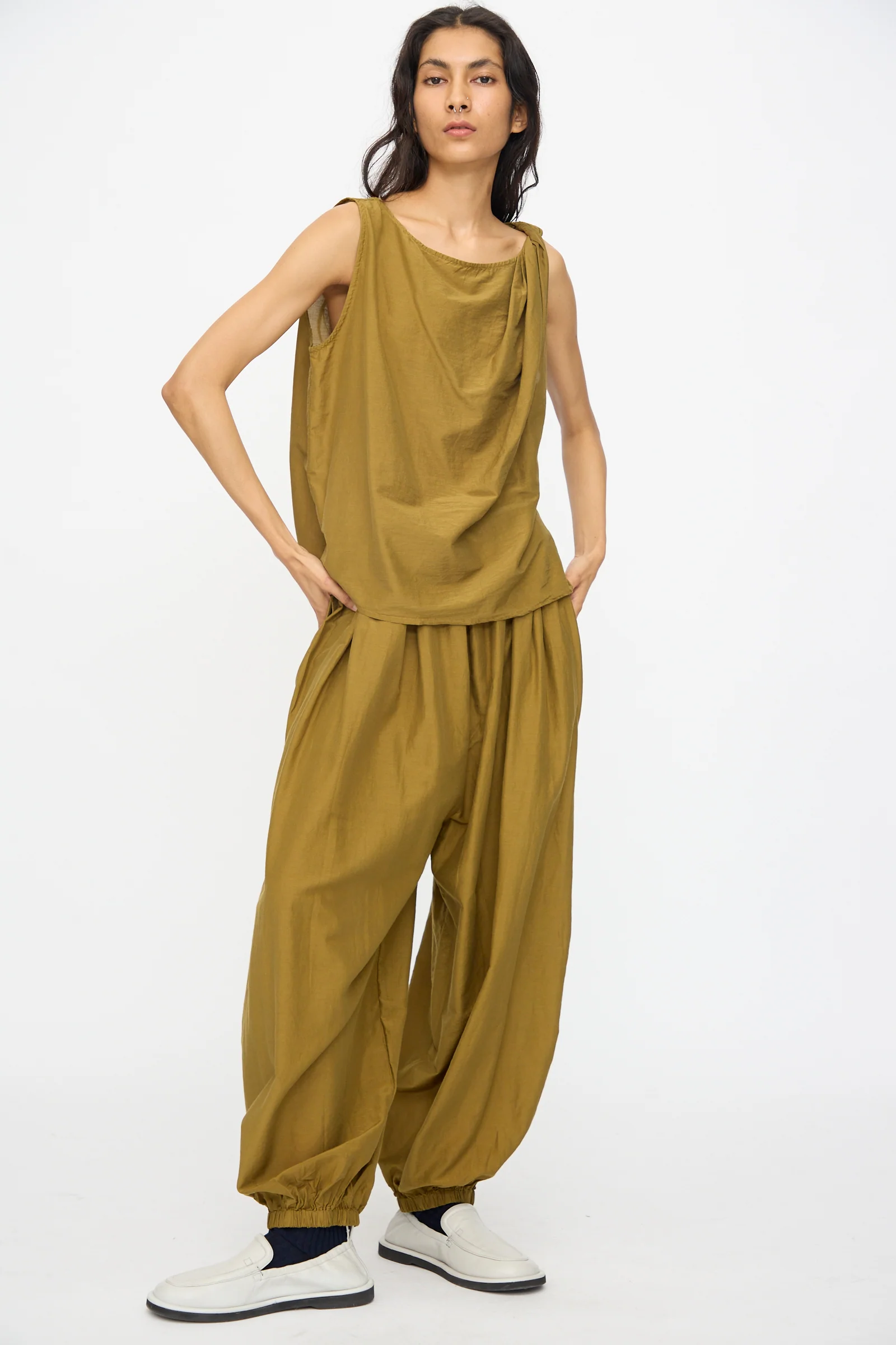 Akari Pants in Dark Olive - Image 7