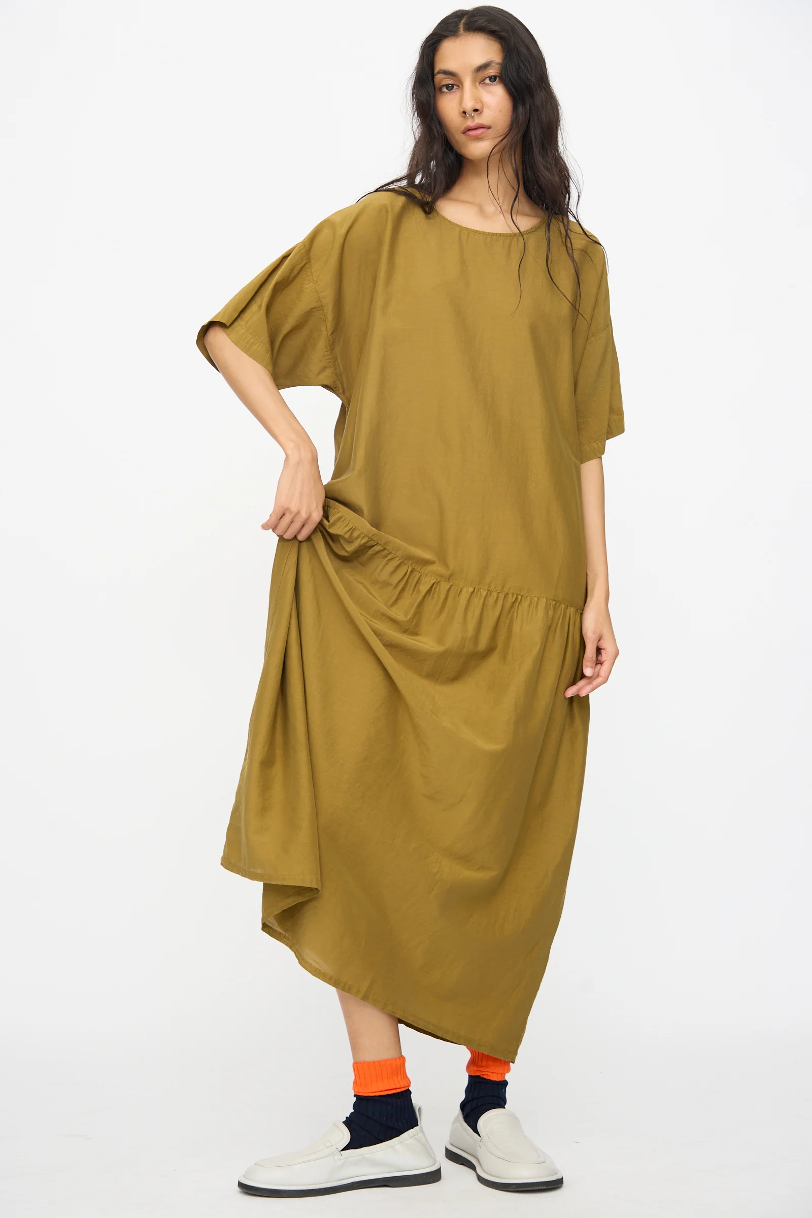 Easy Dress in Dark Olive - Image 4