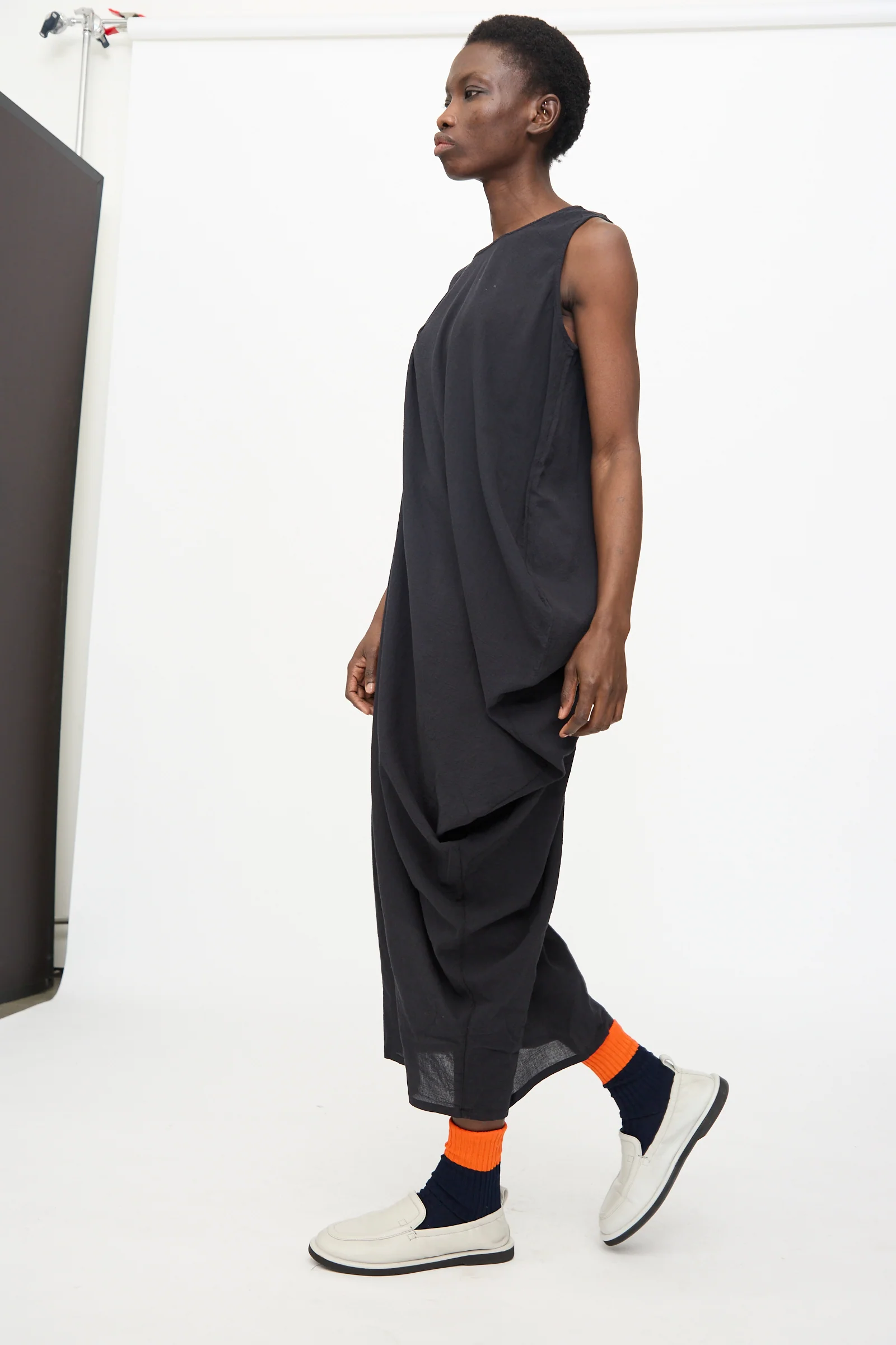 Greek Column Dress in Sumi Black - Image 5