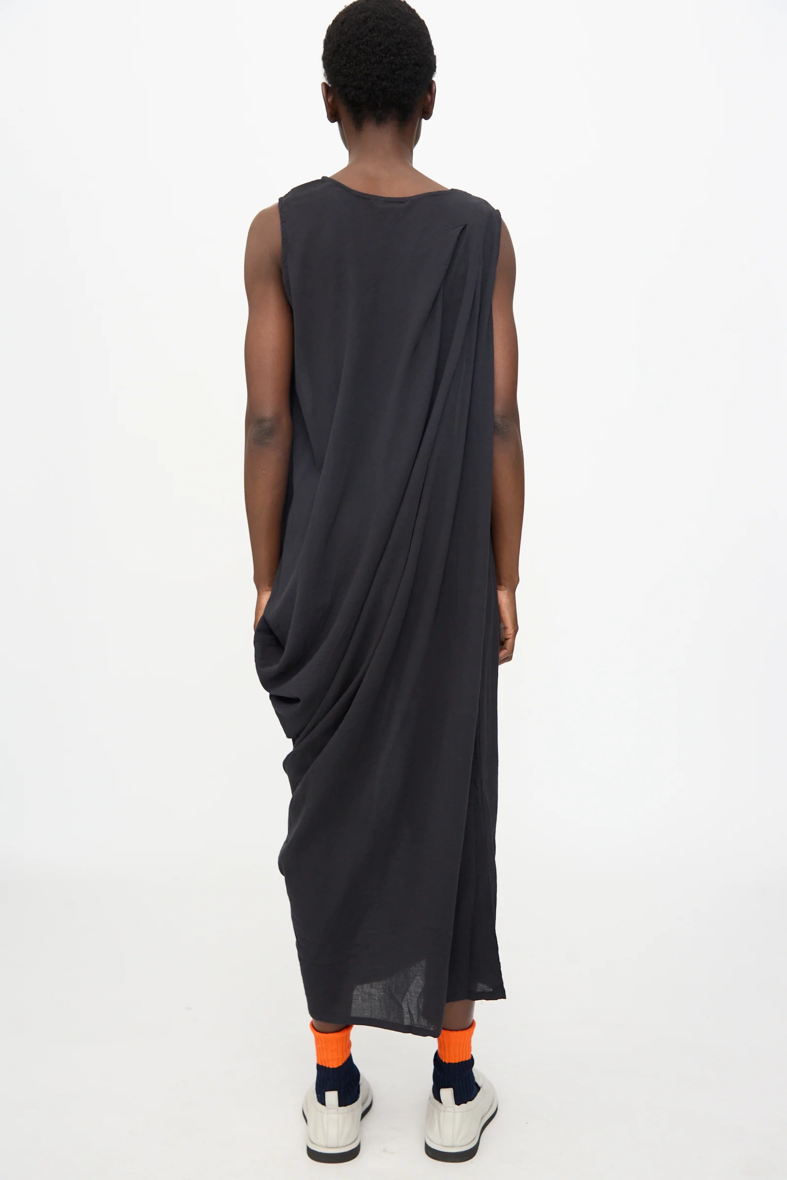Greek Column Dress in Sumi Black - Image 6