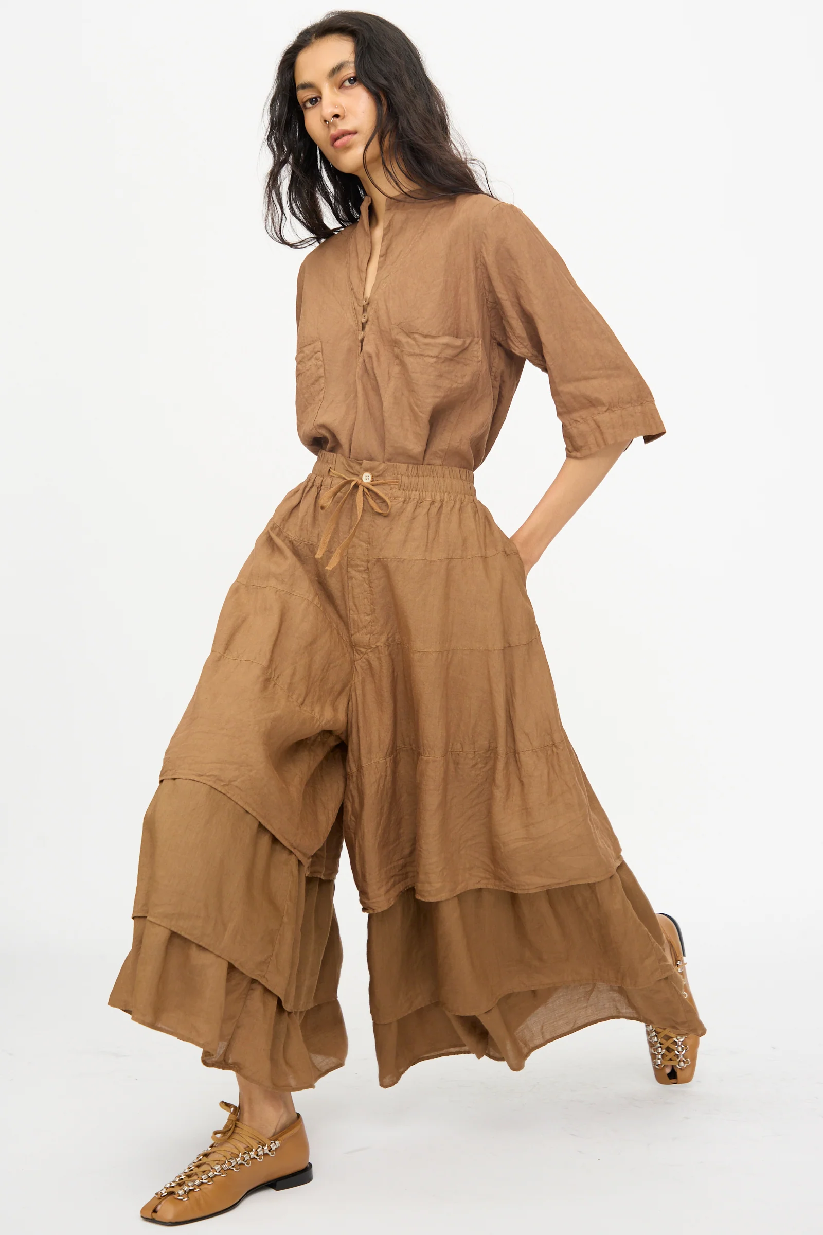 Pantalon Etagée in Persimmon Dye - Image 4