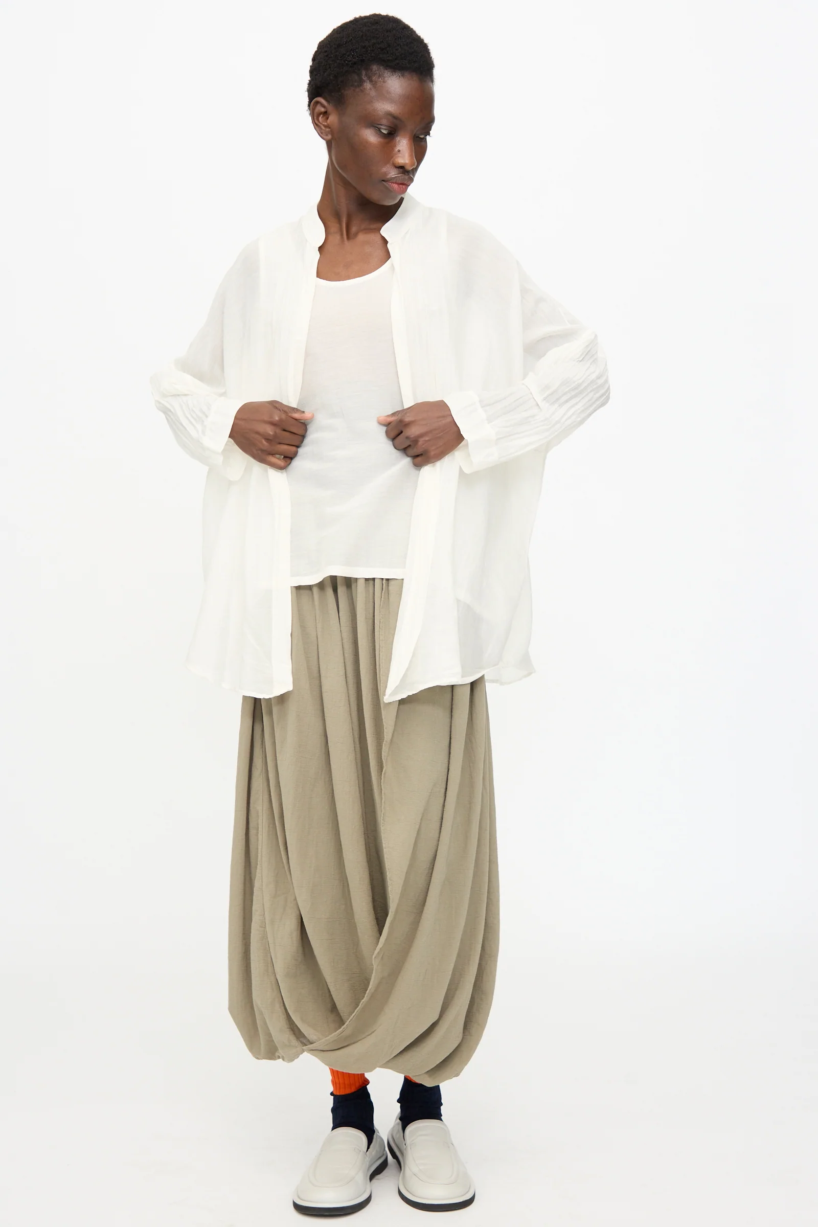 Square Shirt in White - Image 3