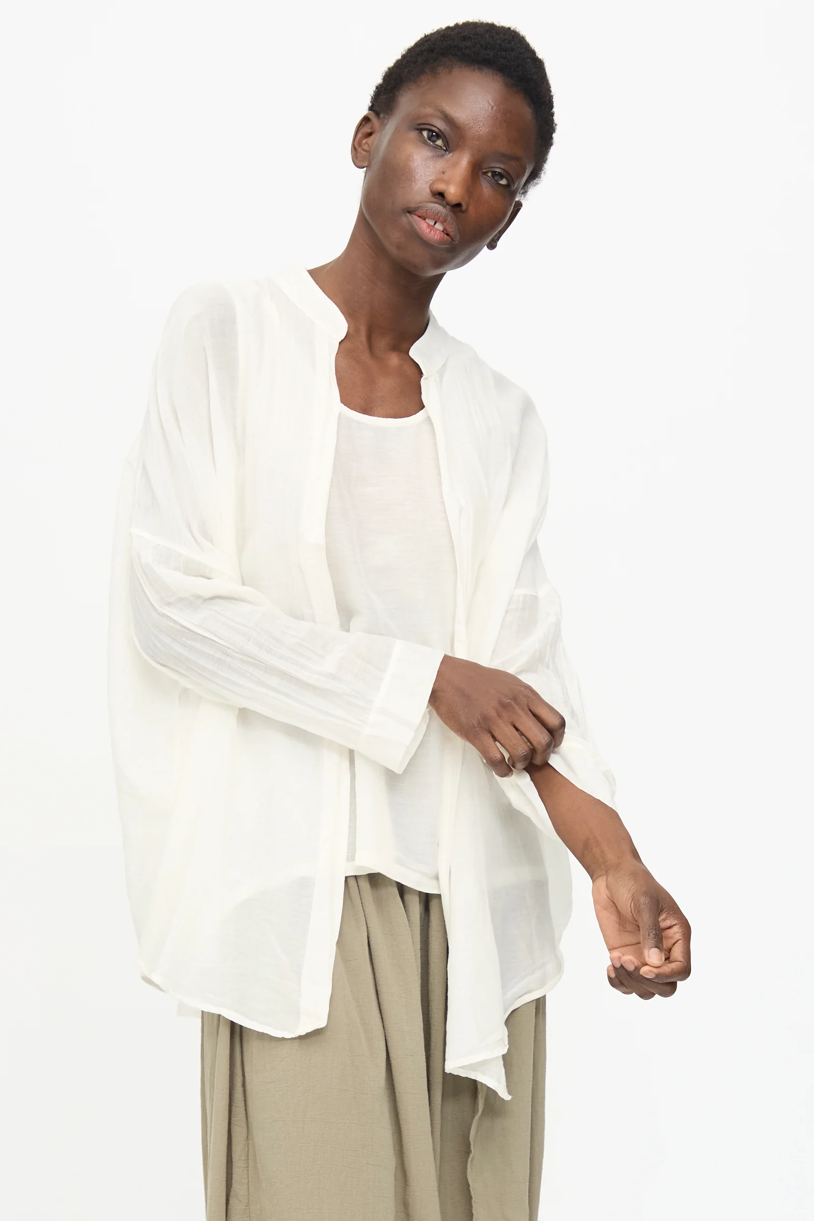 Square Shirt in White - Image 5