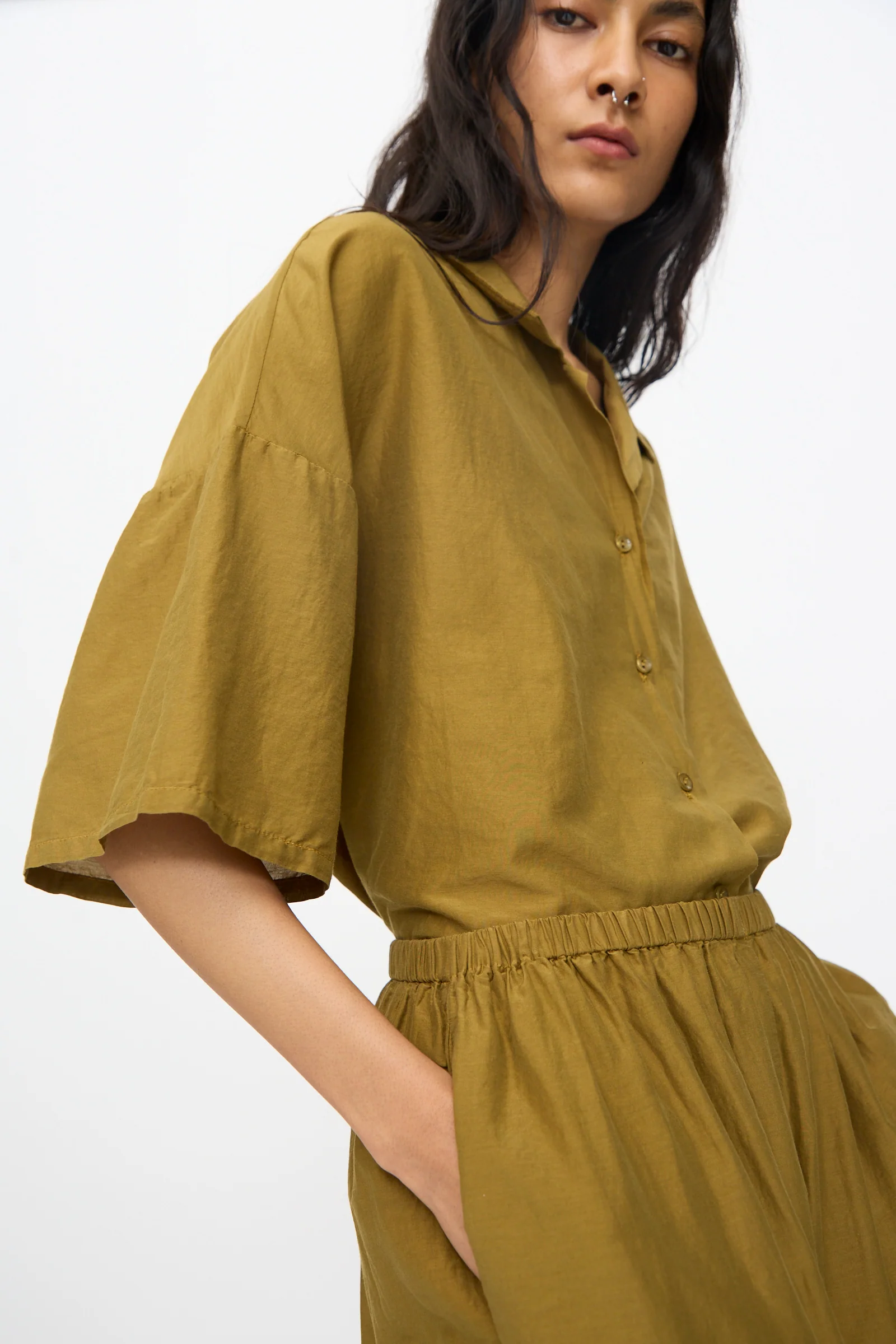Straight Pants in Dark Olive - Image 3