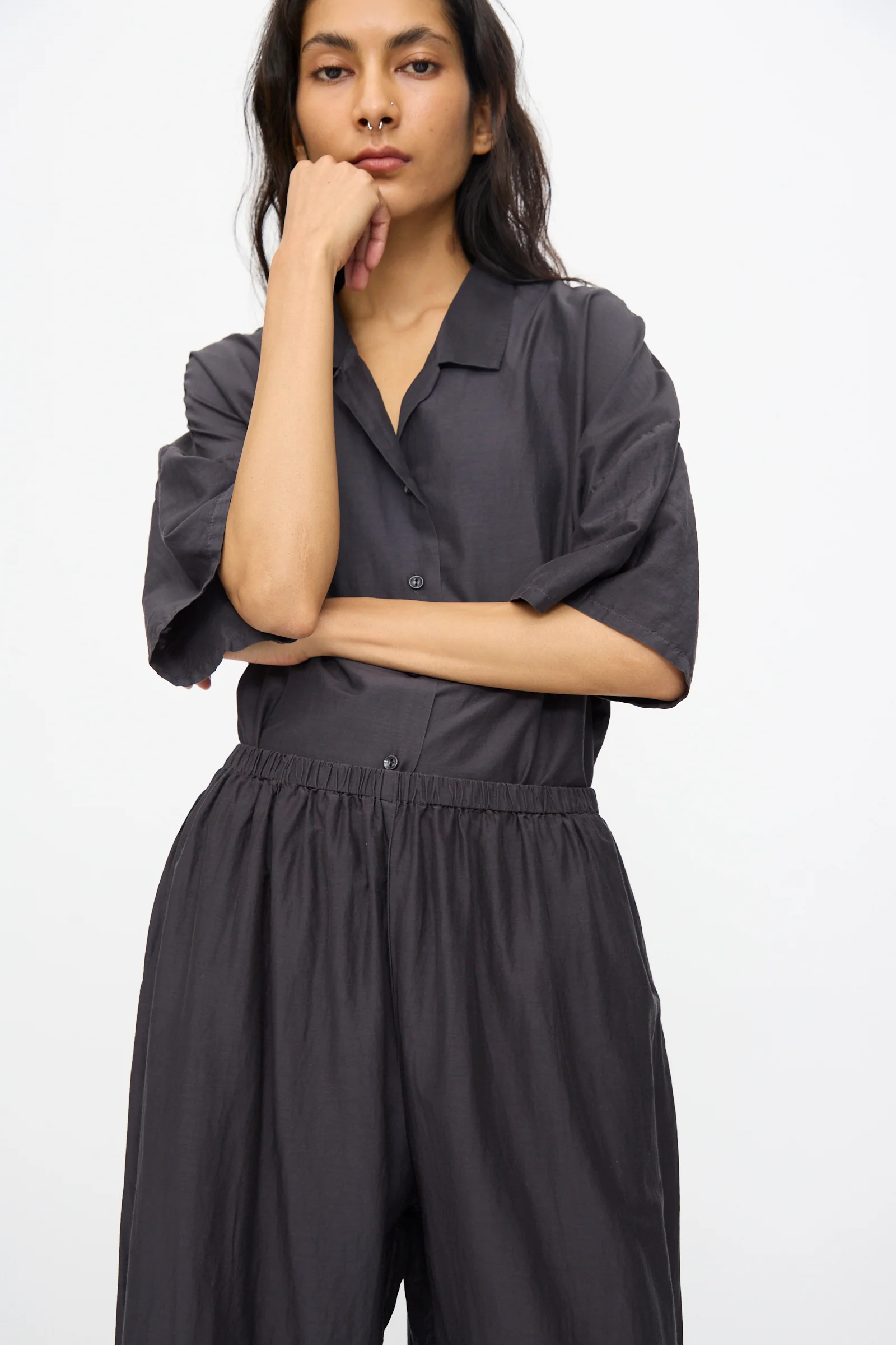 Straight Pants in Faded Black - Image 3