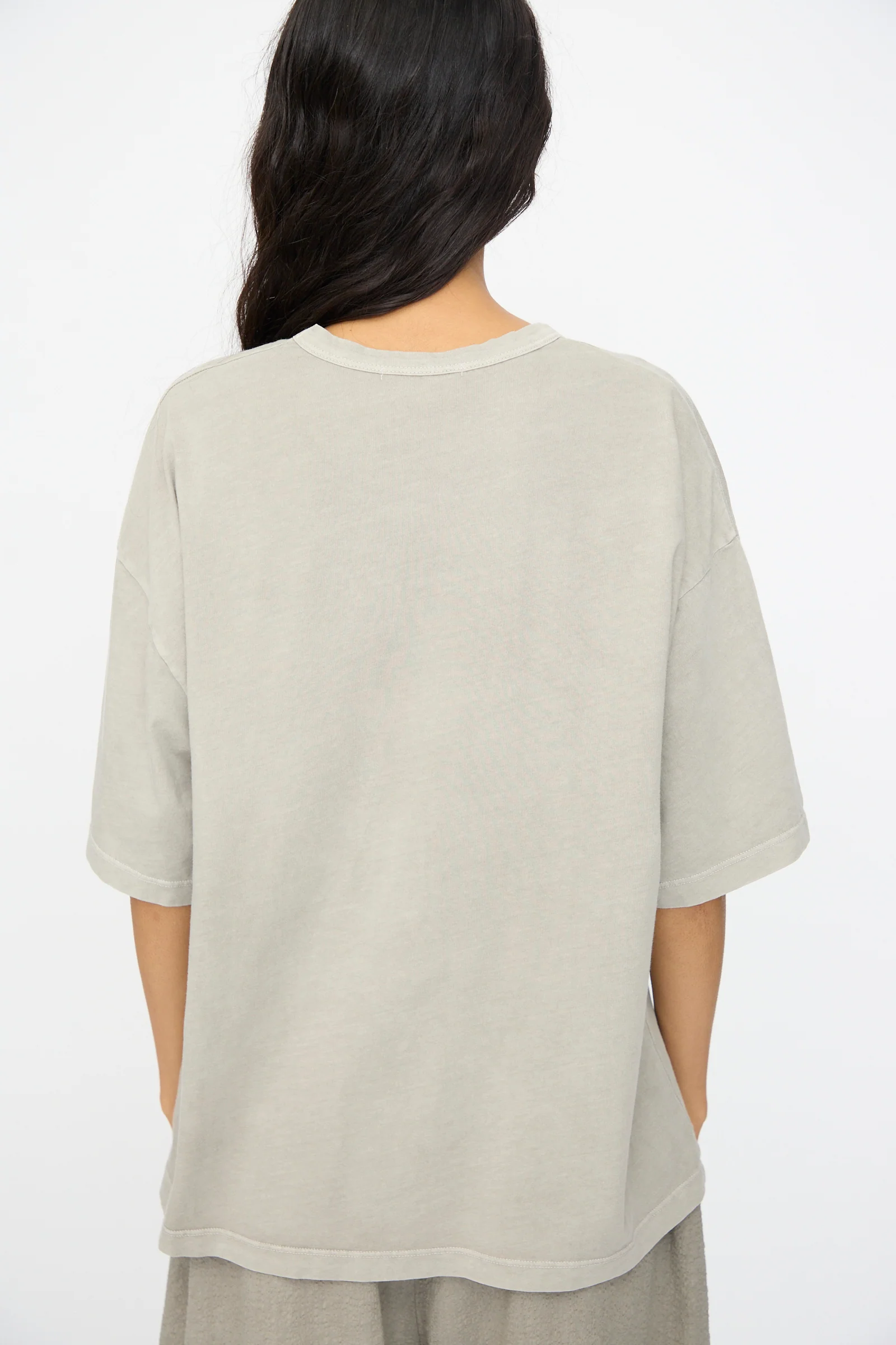 Wide Short Sleeve Tee in Grey - Image 6
