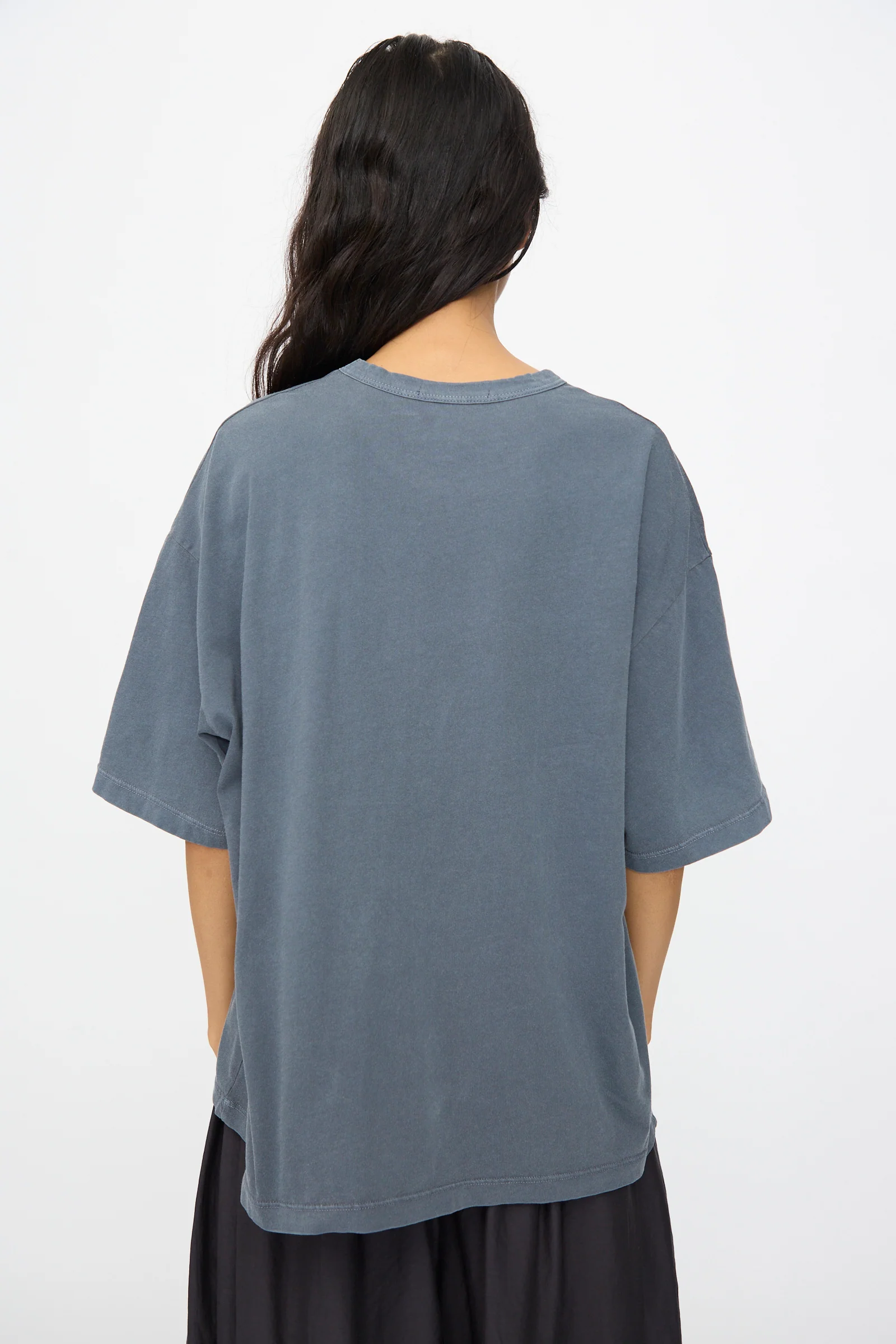Wide Short Sleeve Tee in Indigo - Image 5