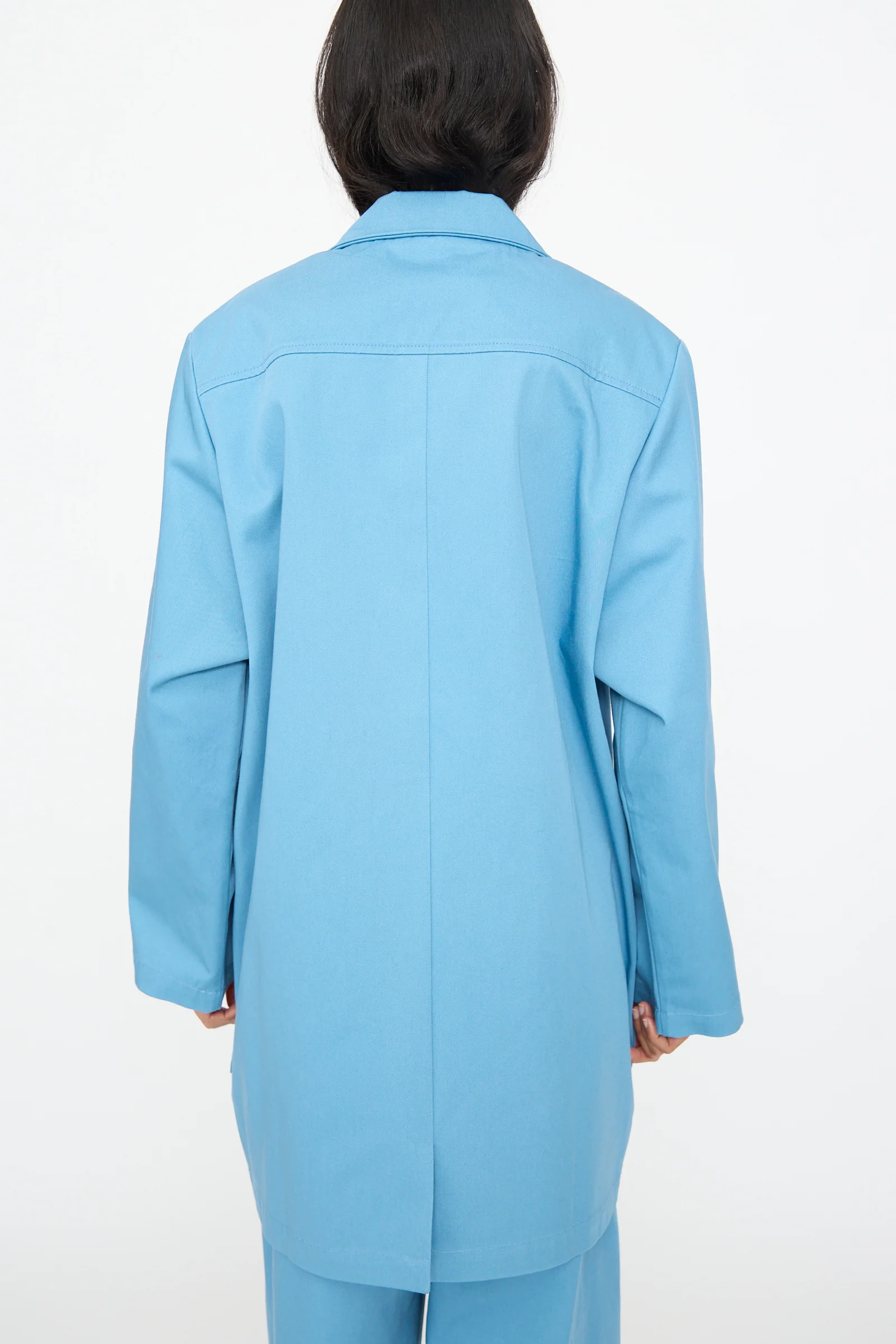 No. 81 Summer Workcoat Short in Skyblue - Image 8