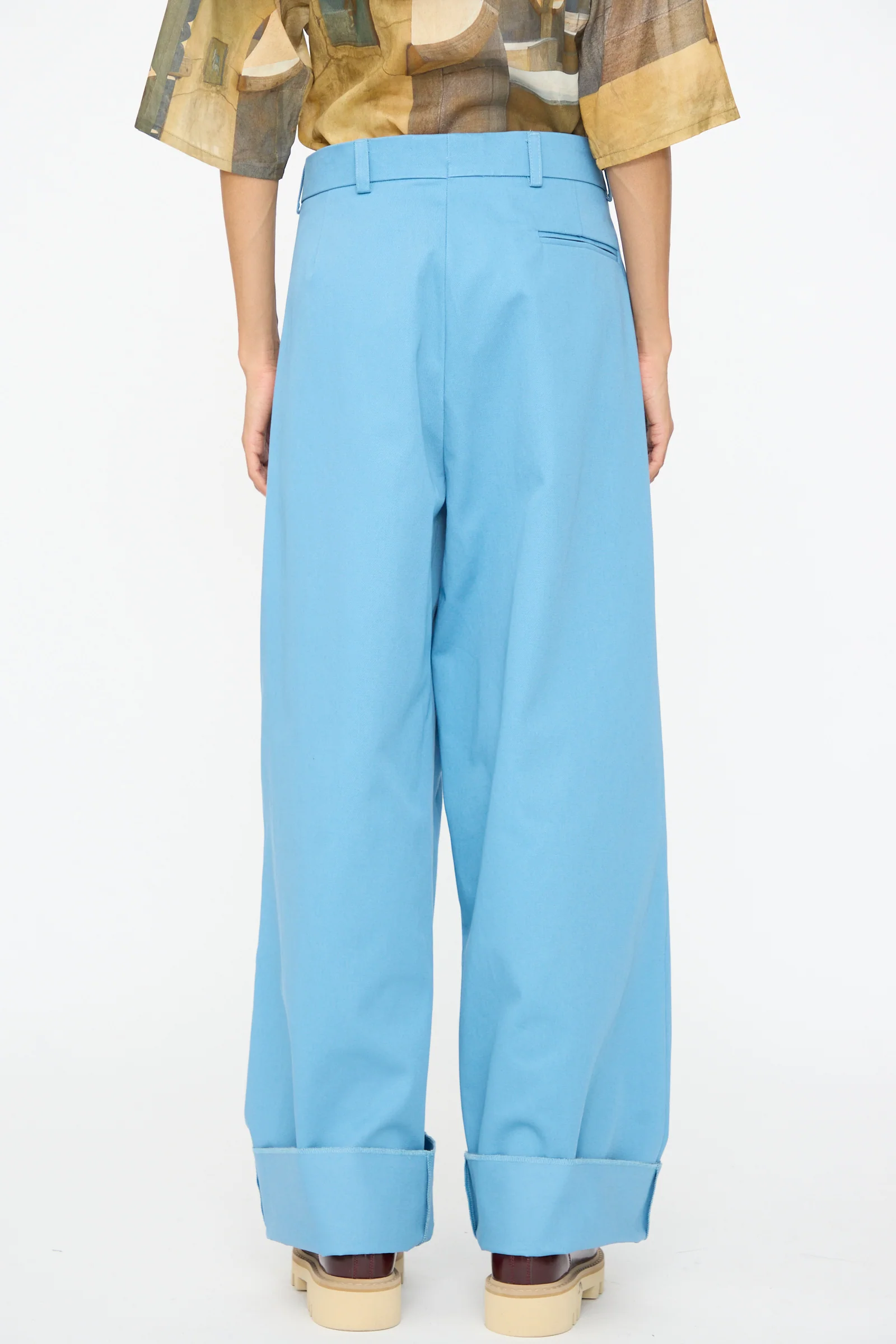 No. 81 Ultrawidepleated Pant in Skyblue - Image 7