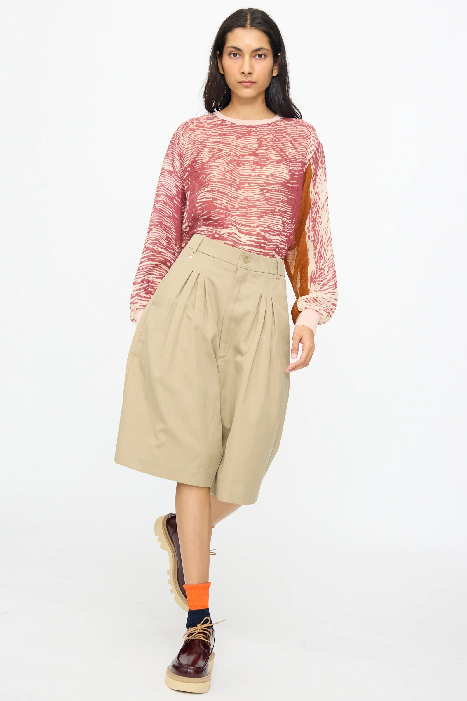 No. 81 Ultrawidepleated Shorts in Sandkoeper - Image 4