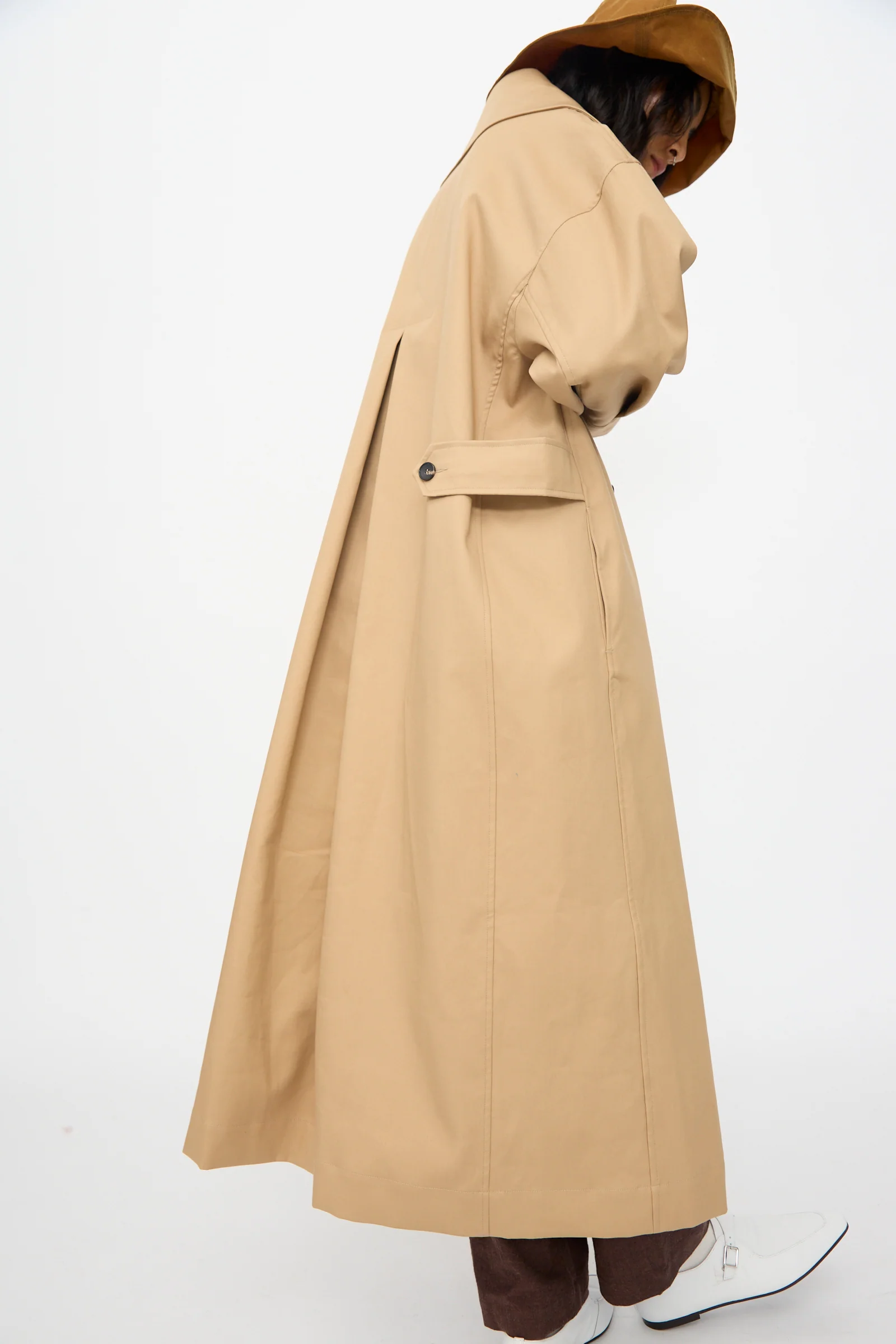 British Cotton Garbardine Agnes Mac in Nutmeg - Image 8