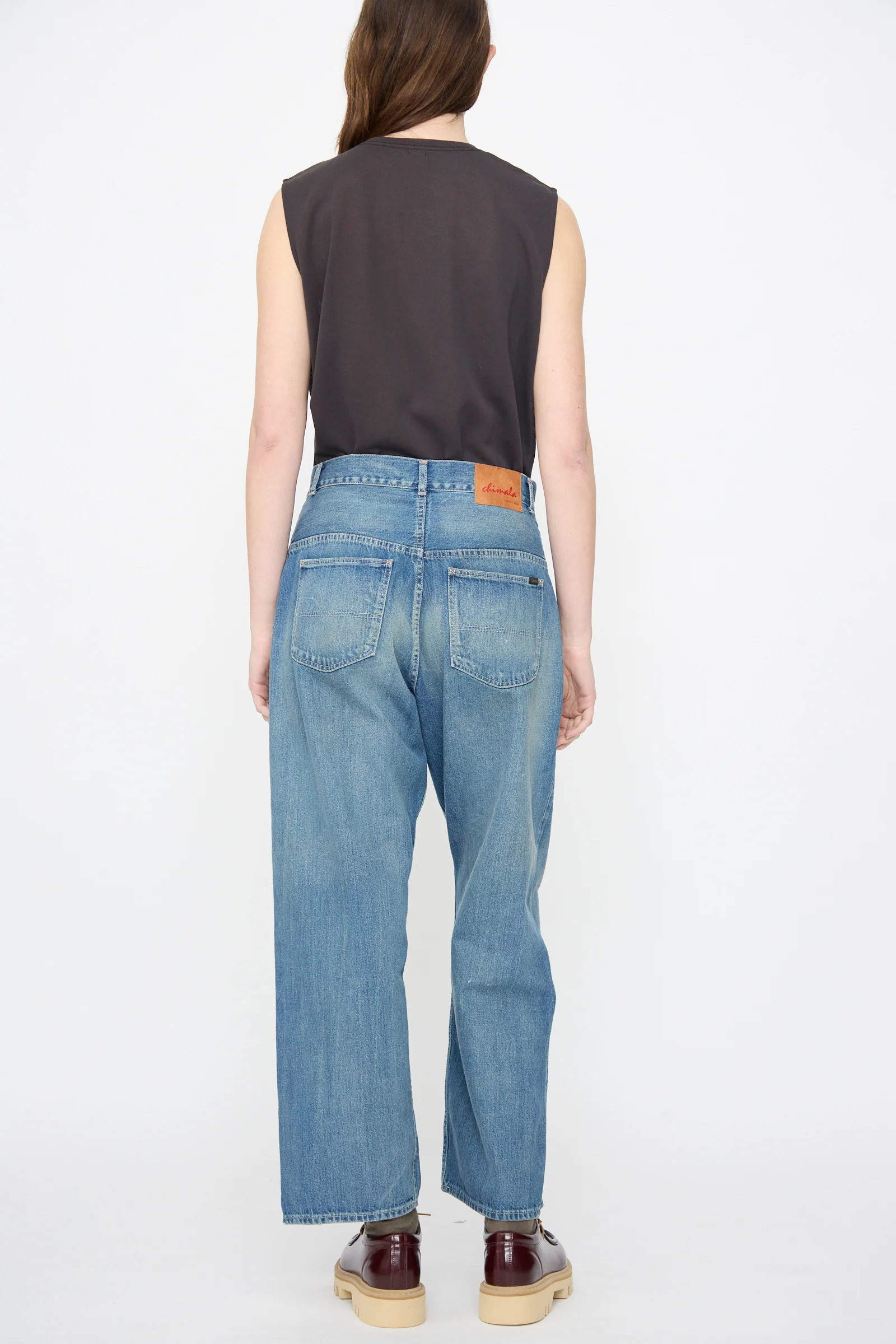 13oz Selvedge Denim Ranch Pants in Work Light Blue - Image 6