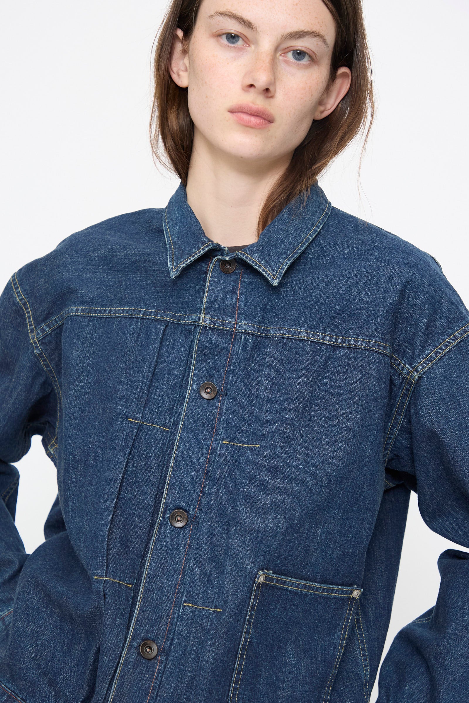 Amoskeag Denim Truck Jacket in Dark Wash - Image 3