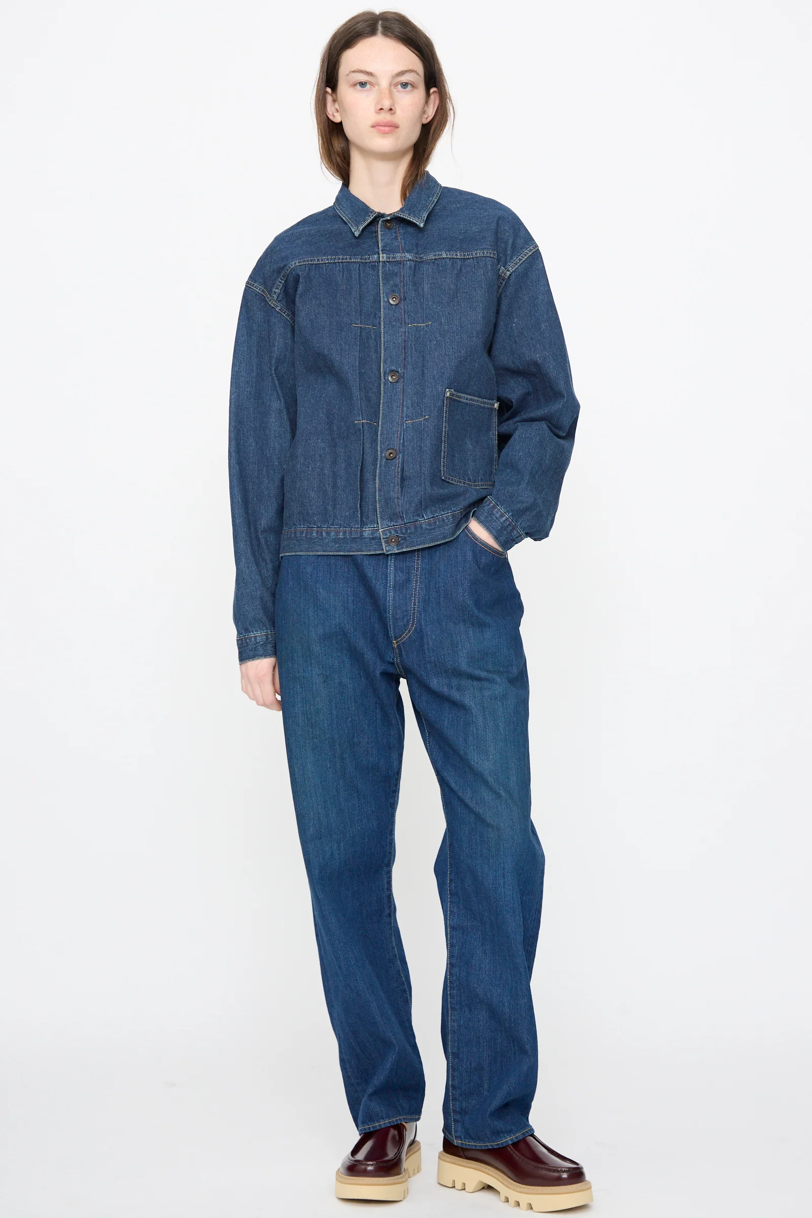 Amoskeag Denim Truck Jacket in Dark Wash - Image 4
