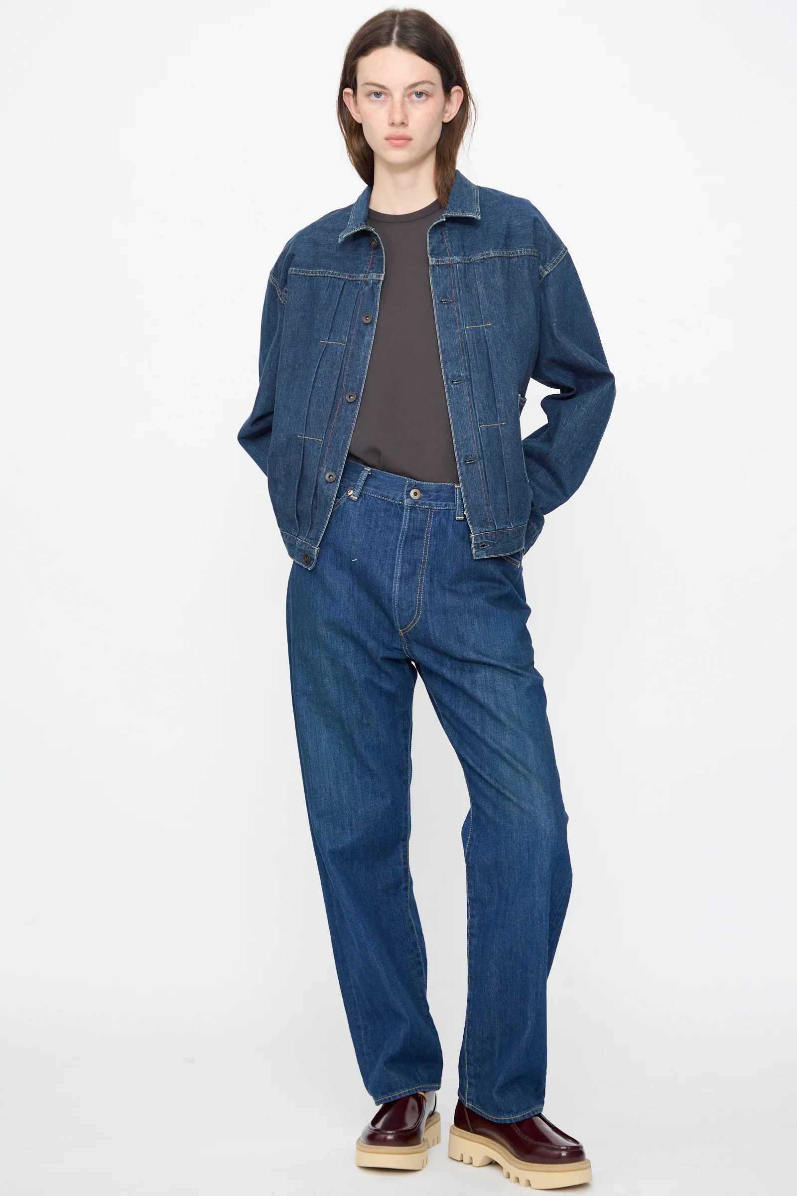 Amoskeag Denim Truck Jacket in Dark Wash - Image 5