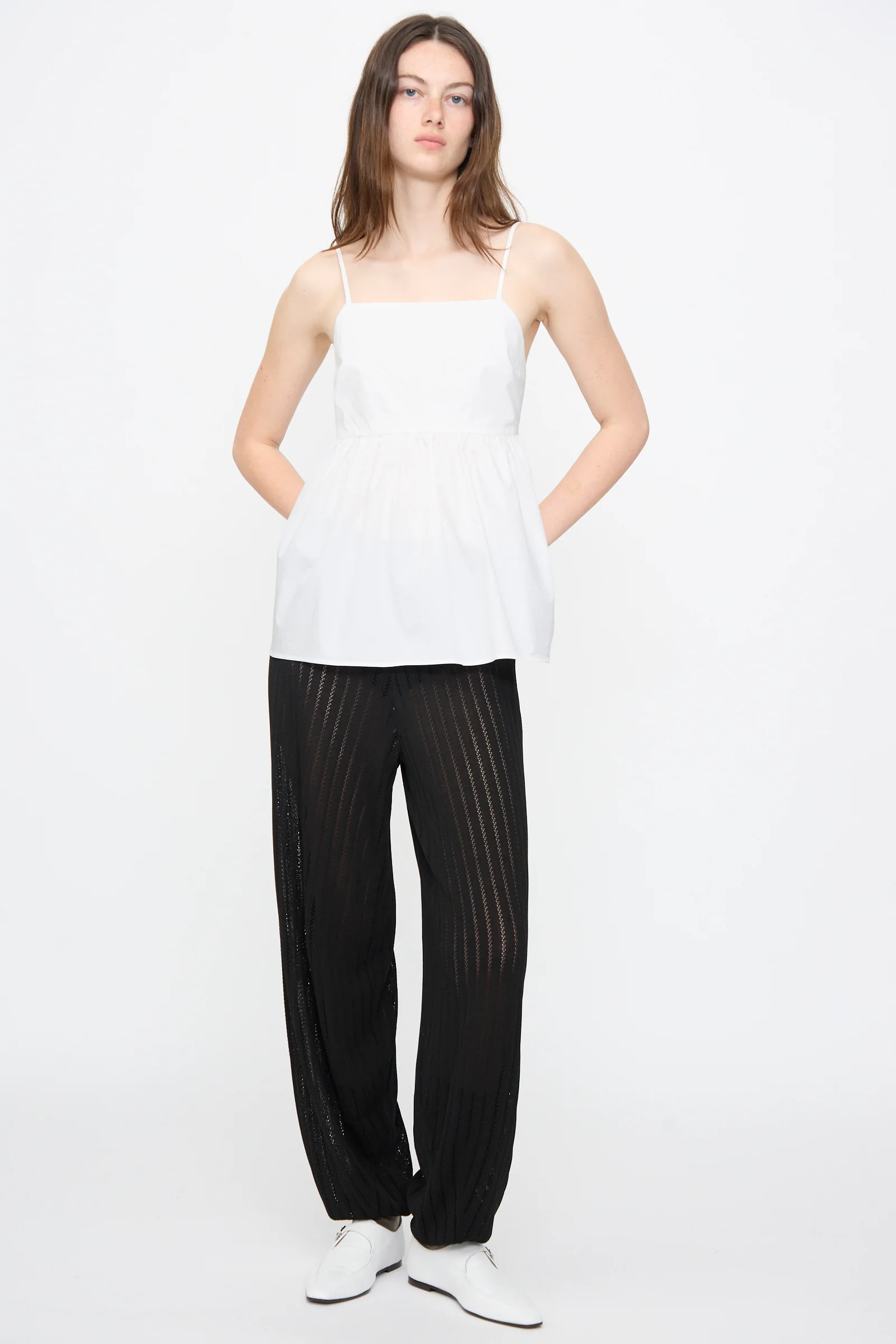 Cotton Embroidered Top in White - Image 5