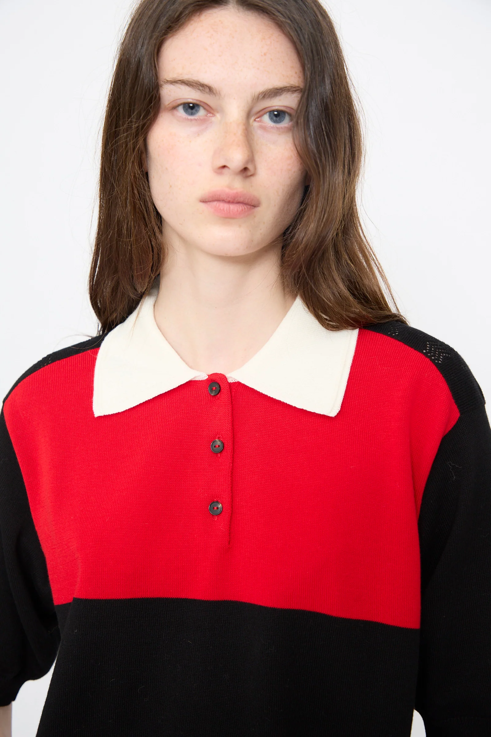 Cotton Polo in Colorblock - Image 3