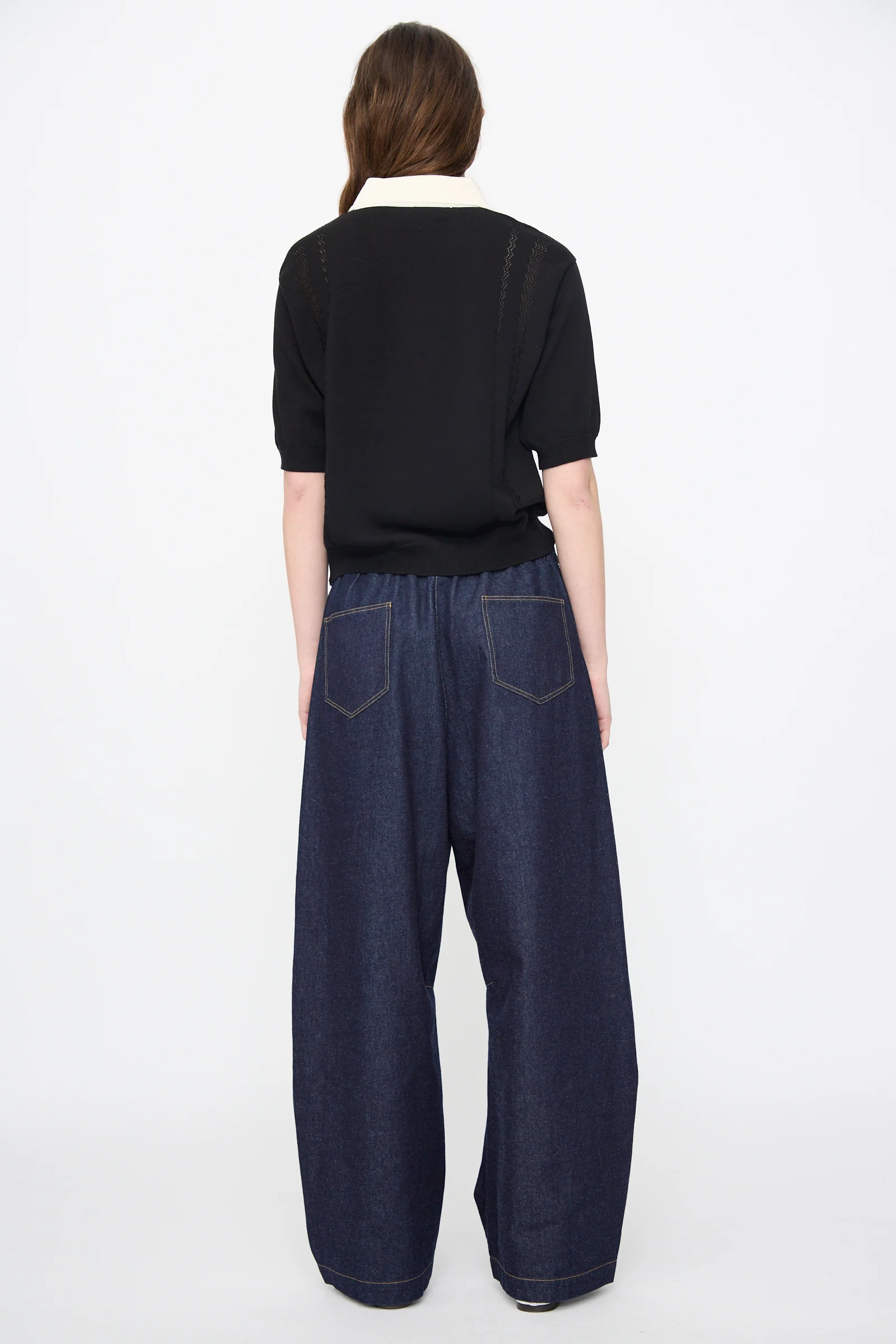 Curved Baggy Jeans in Denim - Image 6