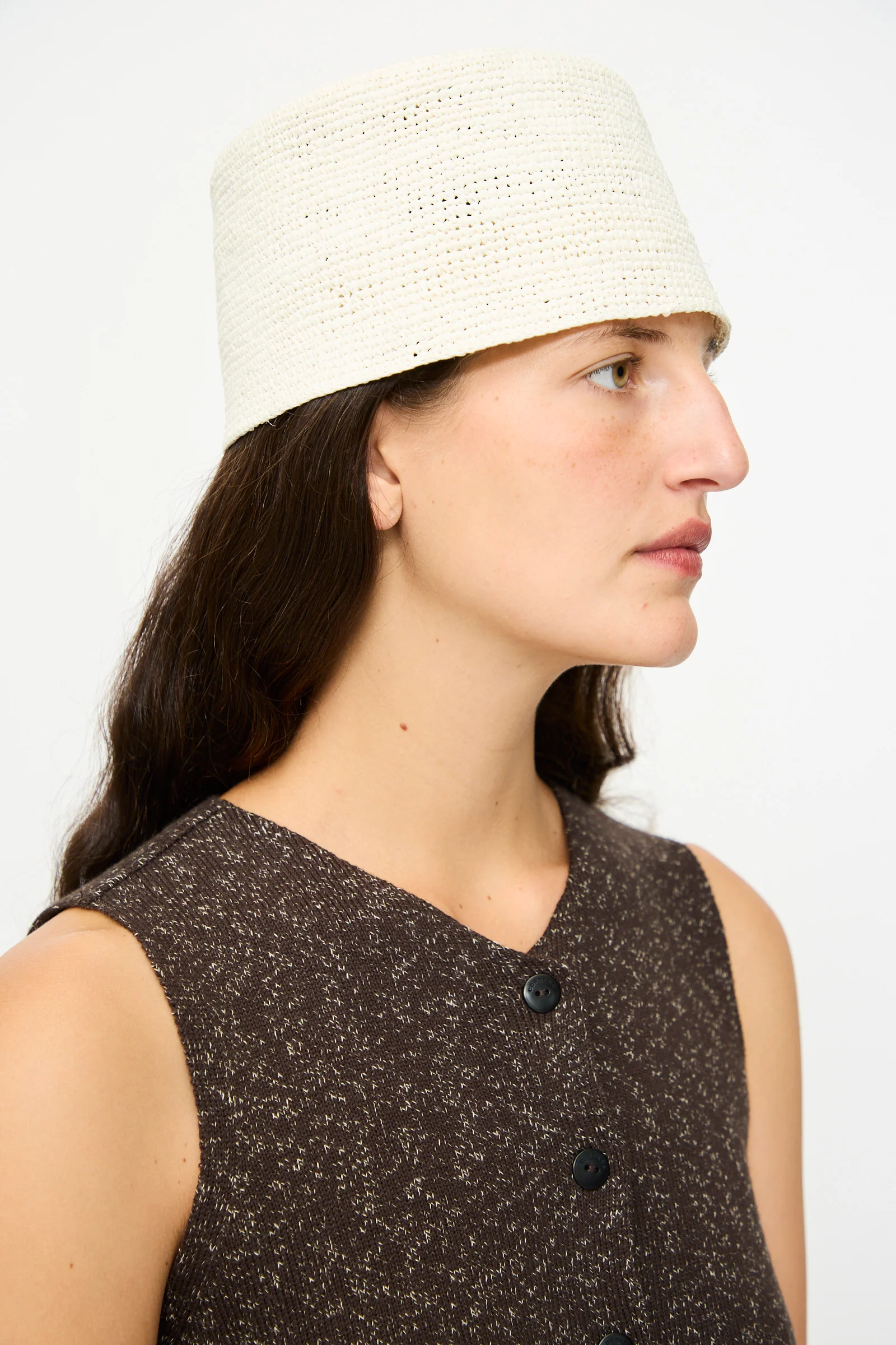 Handmade Fez Hat in Natural - Image 3