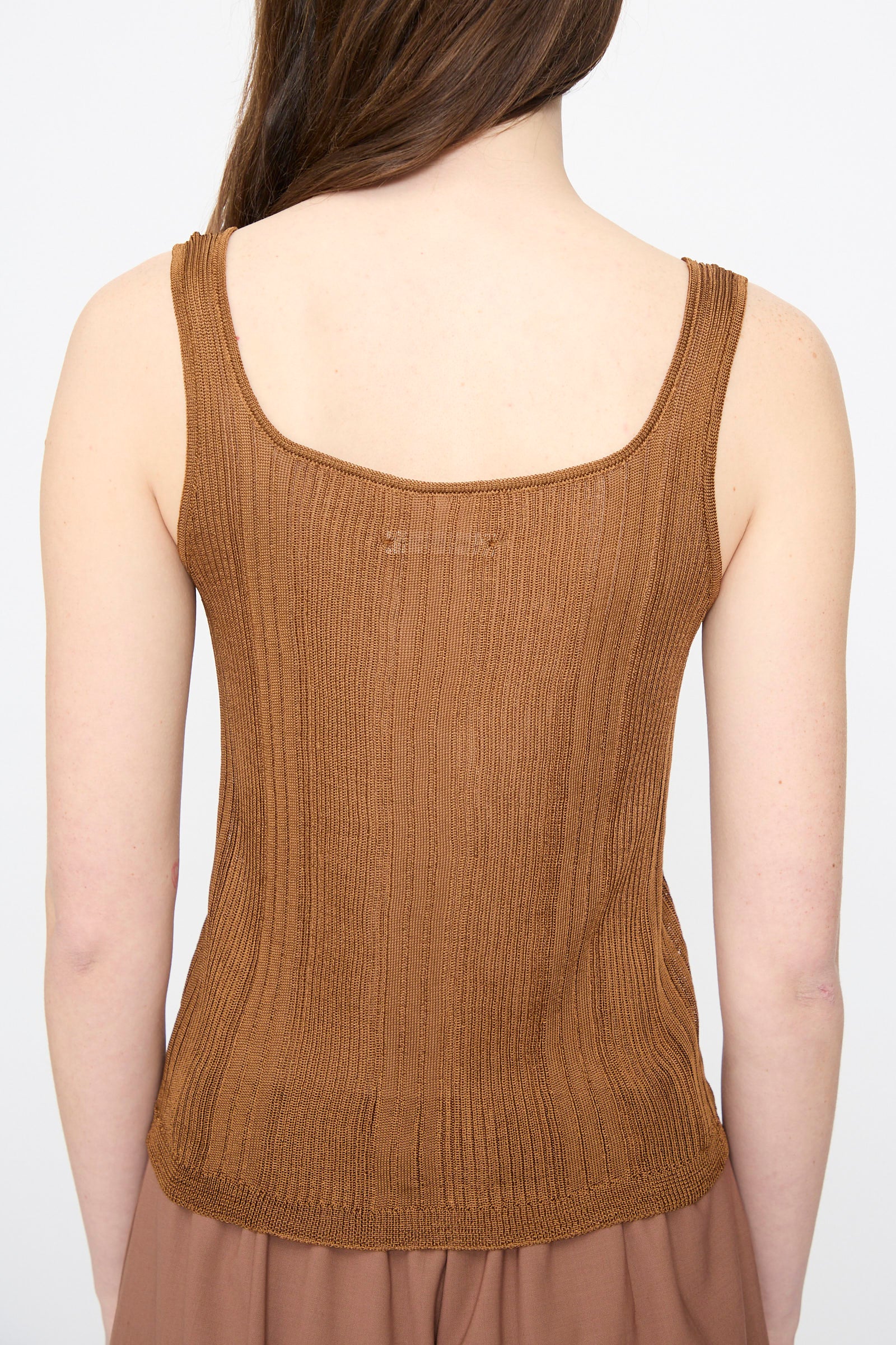 Ribbed Tank Top in Tobacco - Image 6