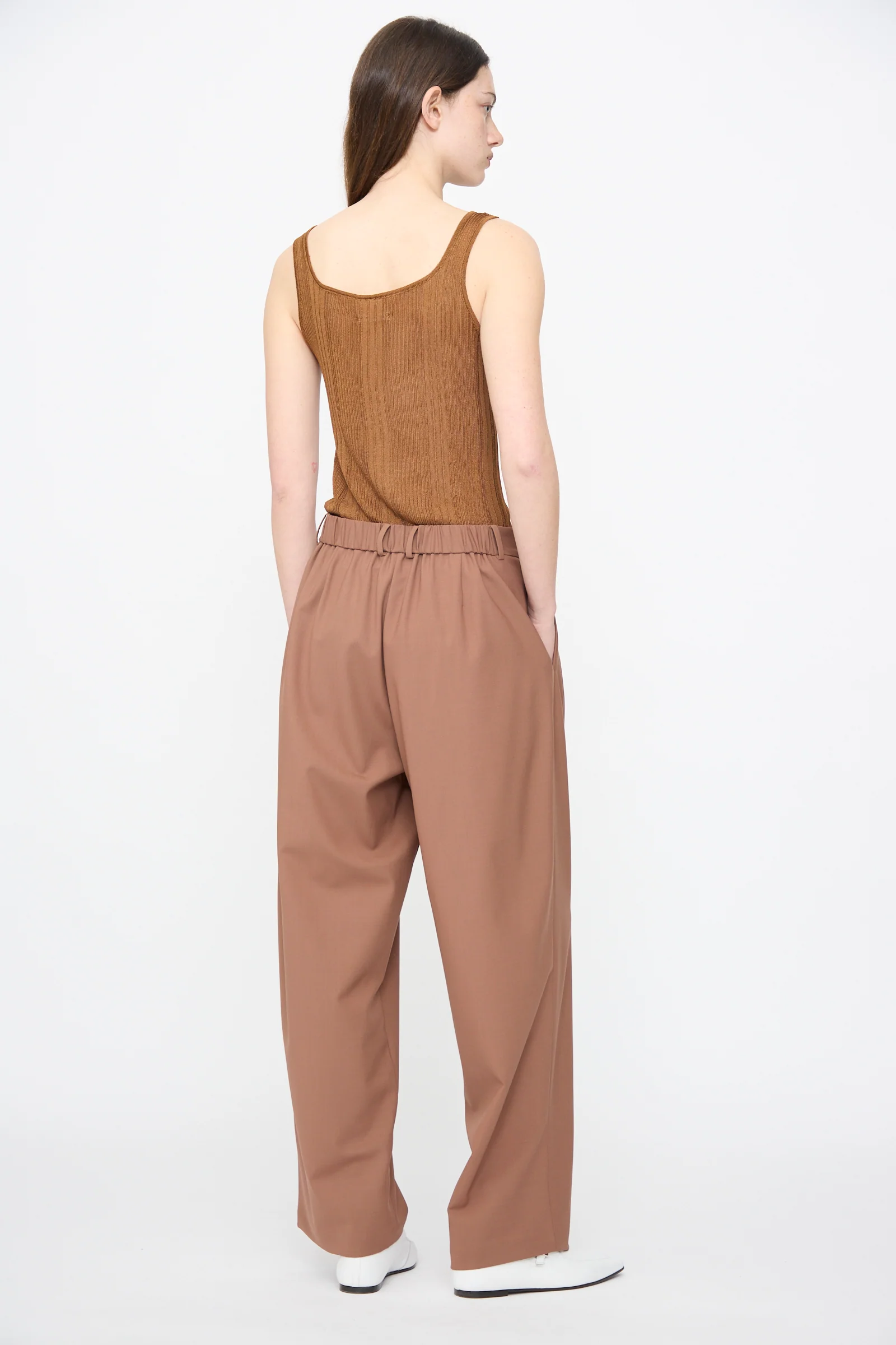 Tailored Masculine Pant in Clove - Image 6